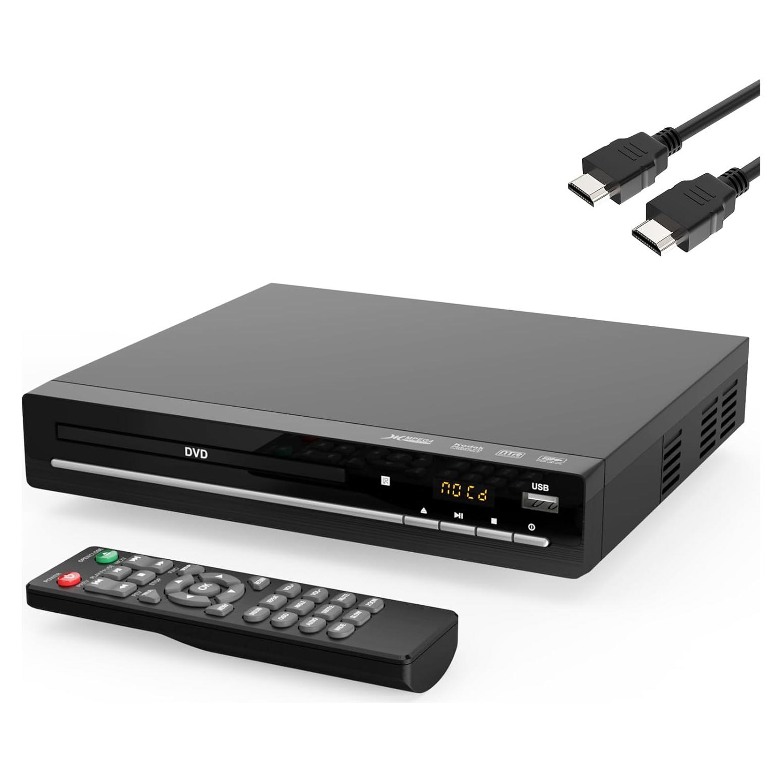 Reproductor de DVD Wxjwyt HDMI Libre de Región 1080p USB