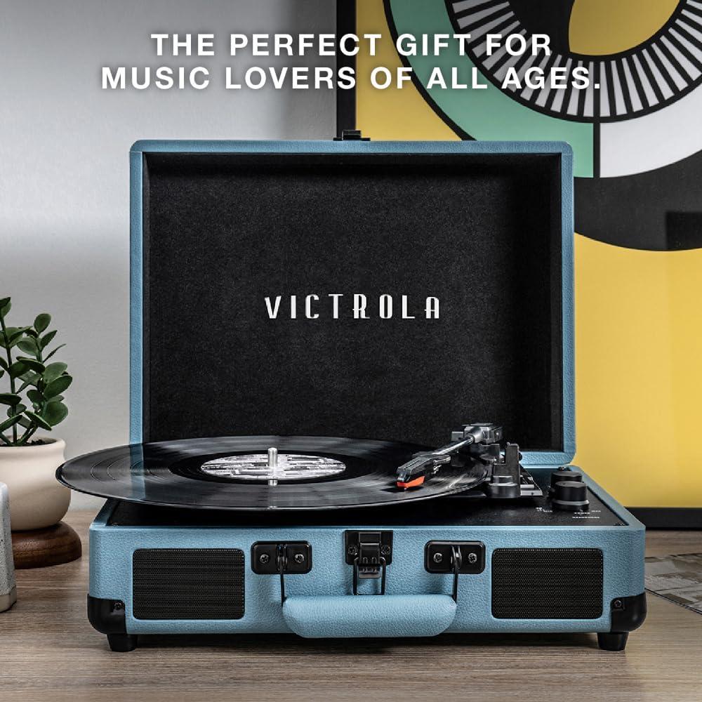 Reproductor de Discos Victrola VSC-550BT-DBR 3 Velocidades Bluetooth Marrón