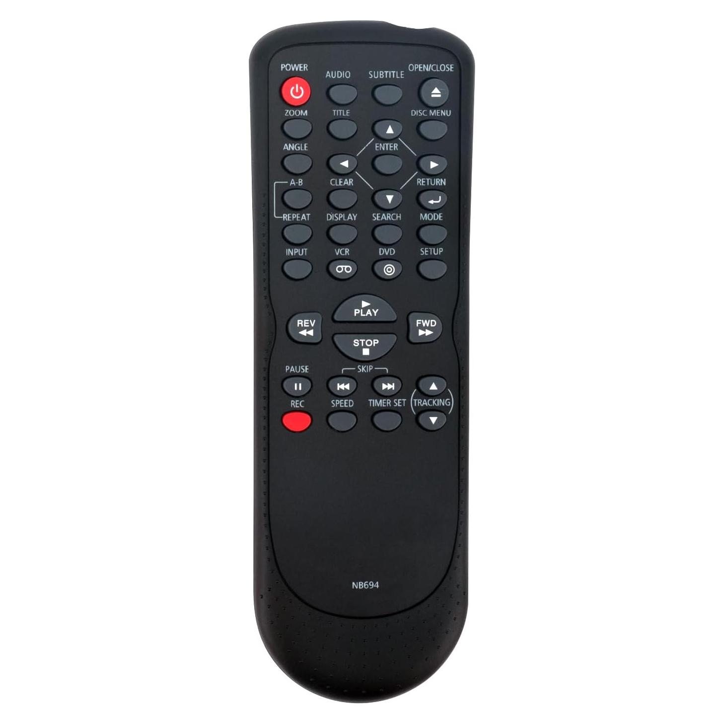 Control Remoto Reemplazo VCR AULCMEET NB694 Compatible Sanyo