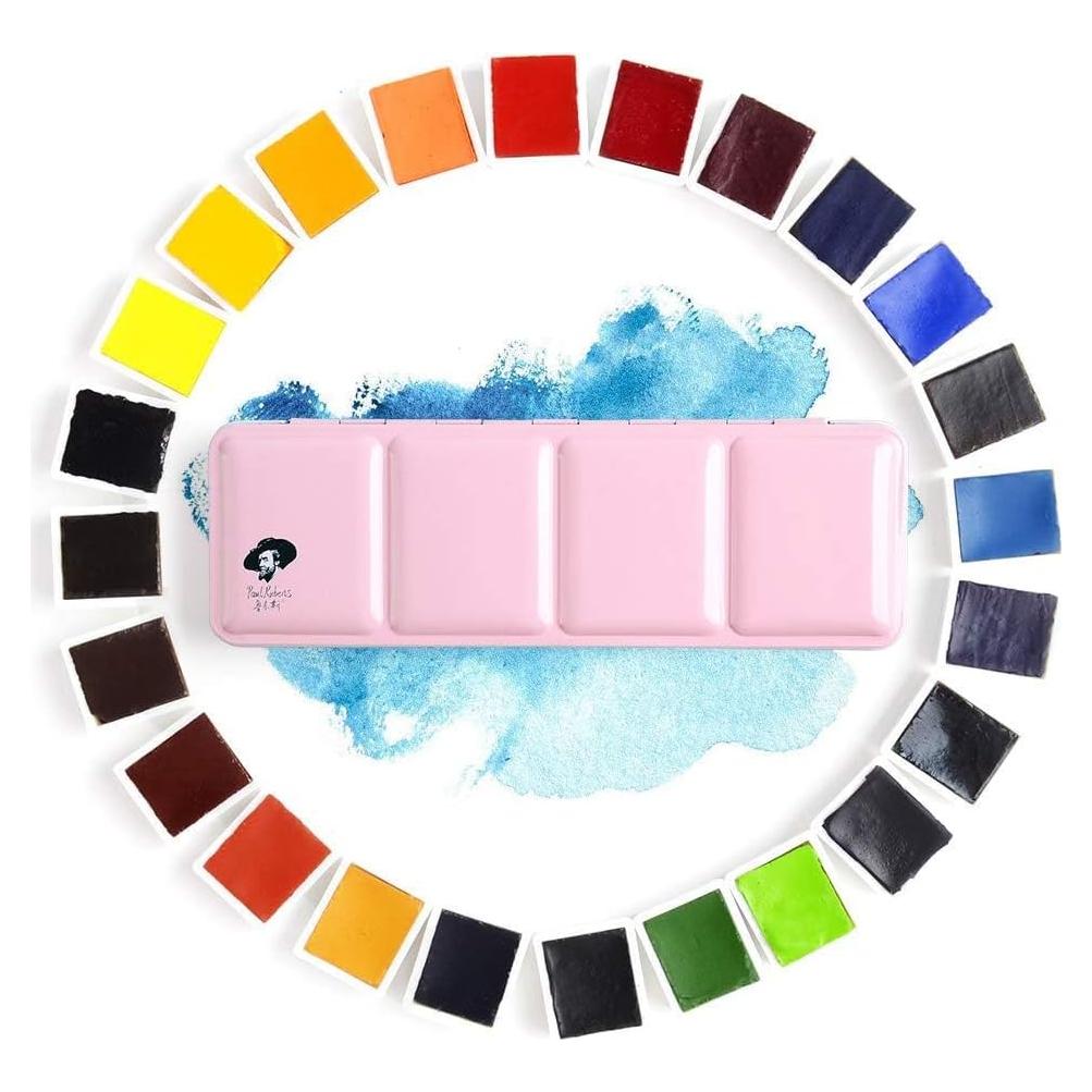 Juego de Pinturas Acuareladas Paul Rubens 24 Colores Metal