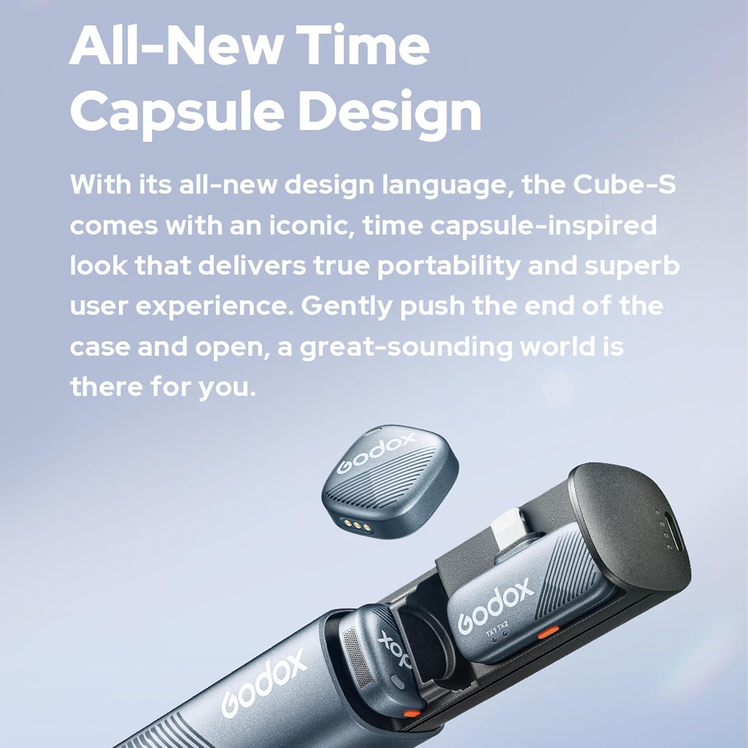 Micrófono Lavalier Inalámbrico Godox Cube-SL Kit2 30H