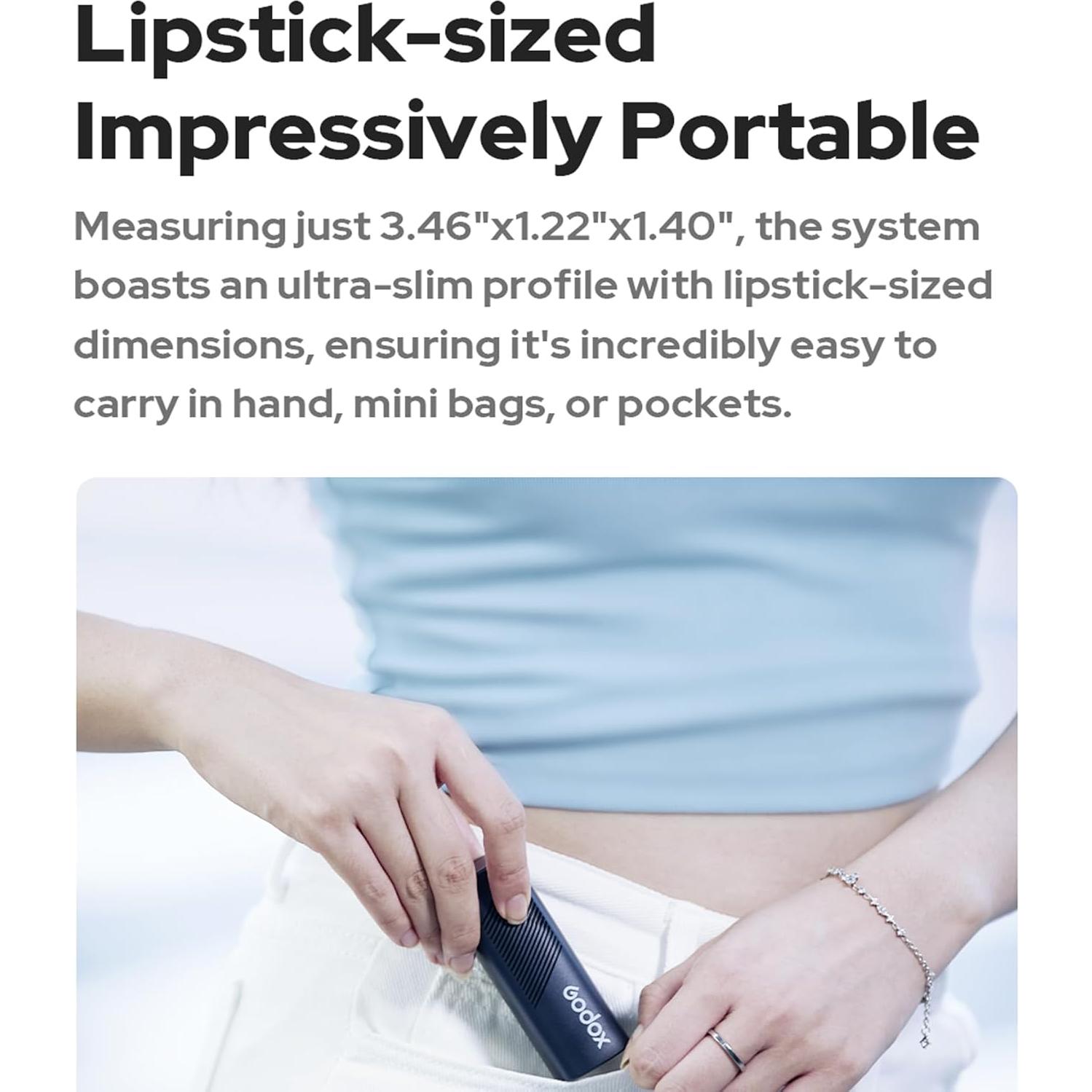 Micrófono Lavalier Inalámbrico Godox Cube-SL Kit2 30H