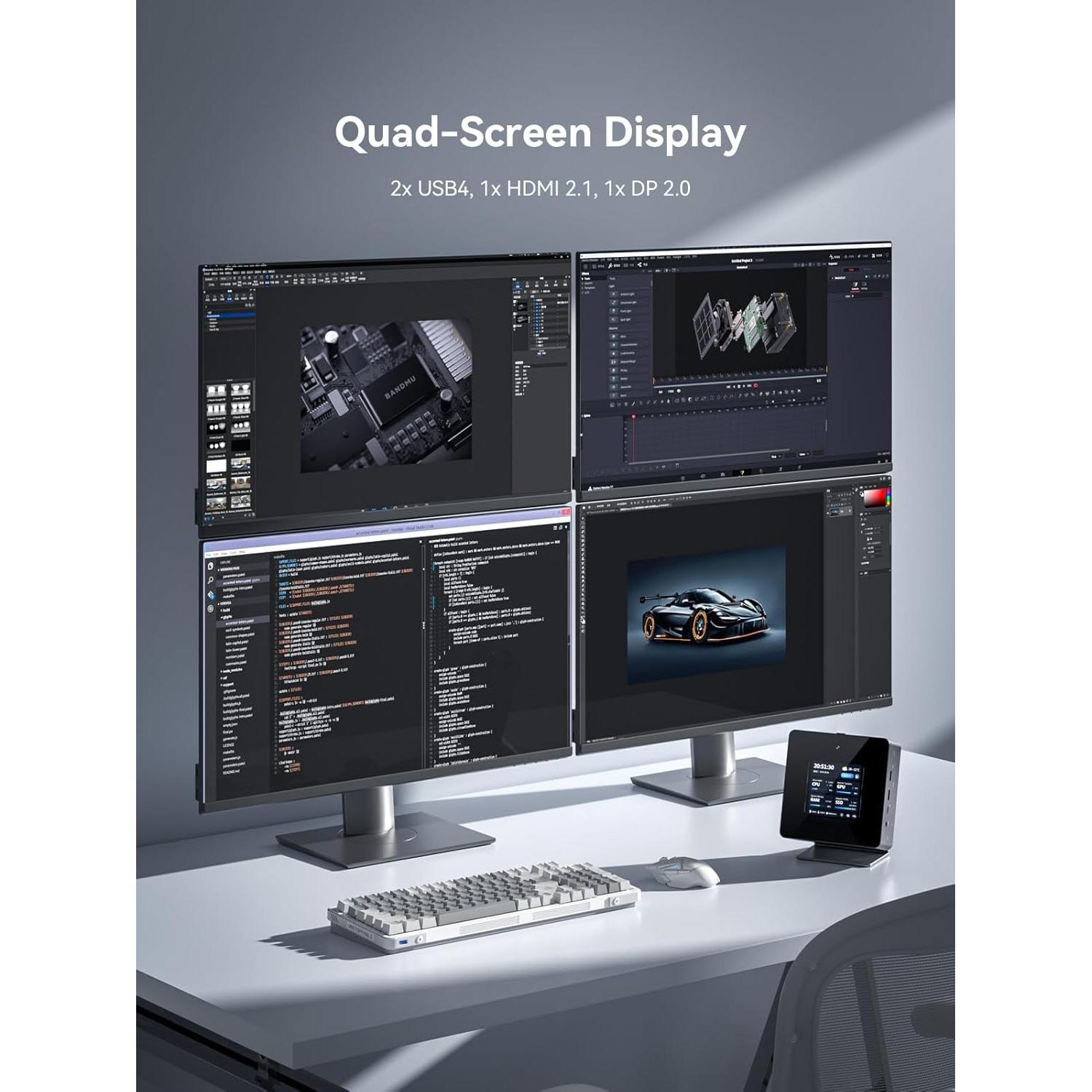 Mini PC AtomMan X7 Ti, Intel Core Ultra 9, HDMI, 4K, 2.02kg