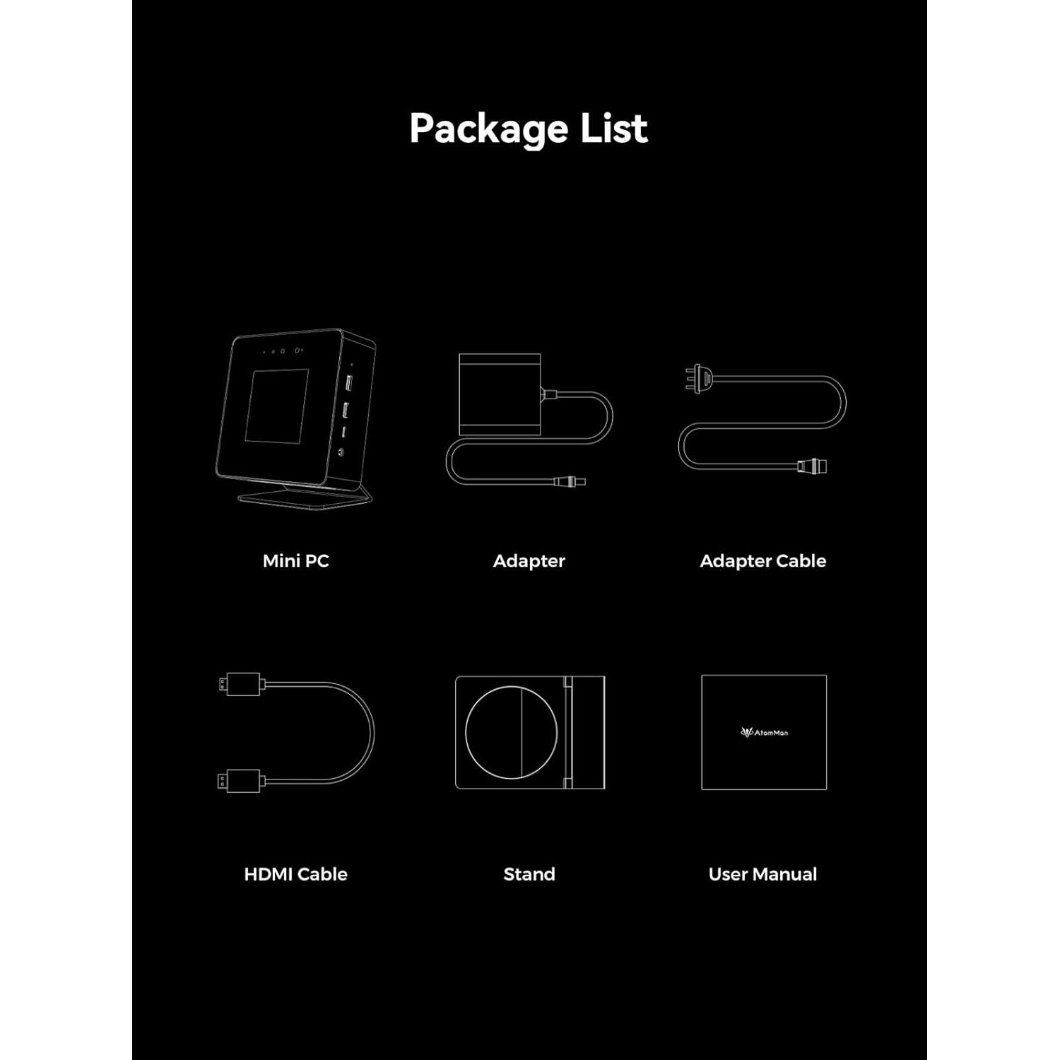 Mini PC AtomMan X7 Ti, Intel Core Ultra 9, HDMI, 4K, 2.02kg