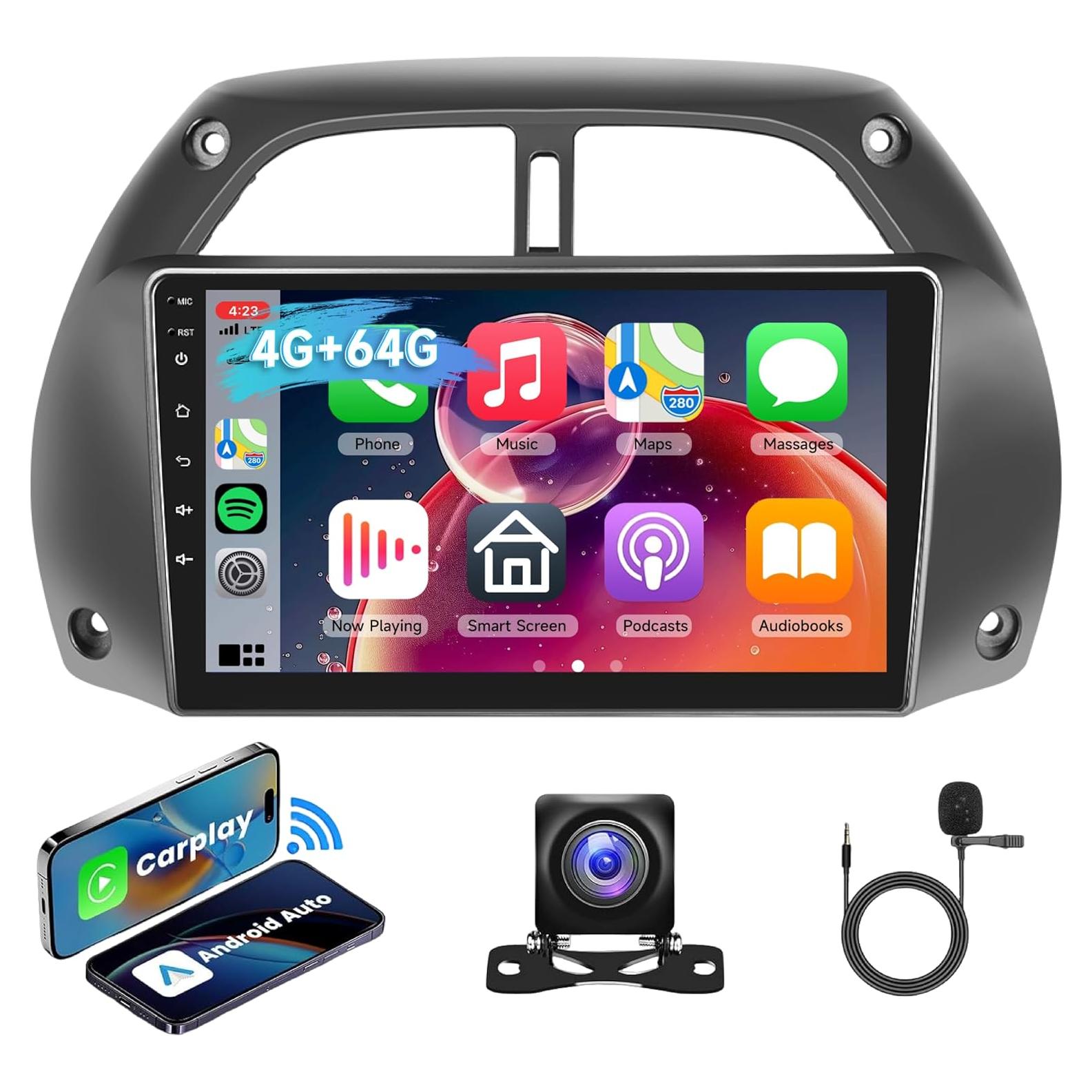 Estéreo Hodozzy para Toyota RAV4 2001-2006 9" CarPlay GPS