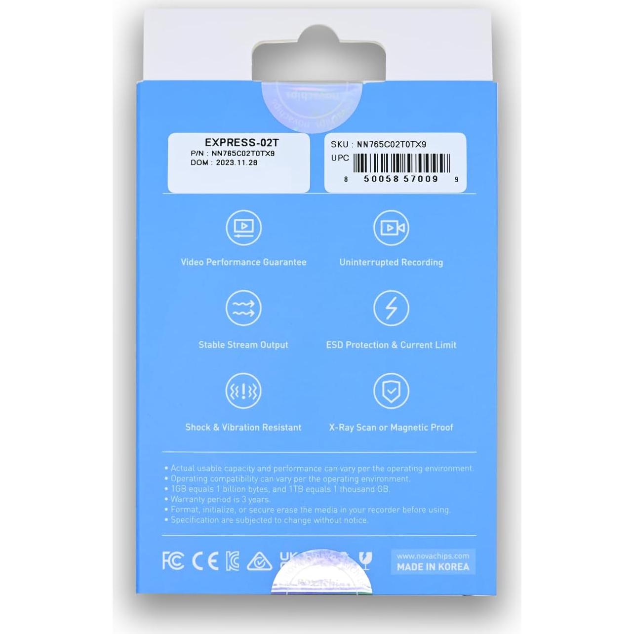 Tarjeta de Memoria CFexpress Type B 2TB Novachips 1700MB/s