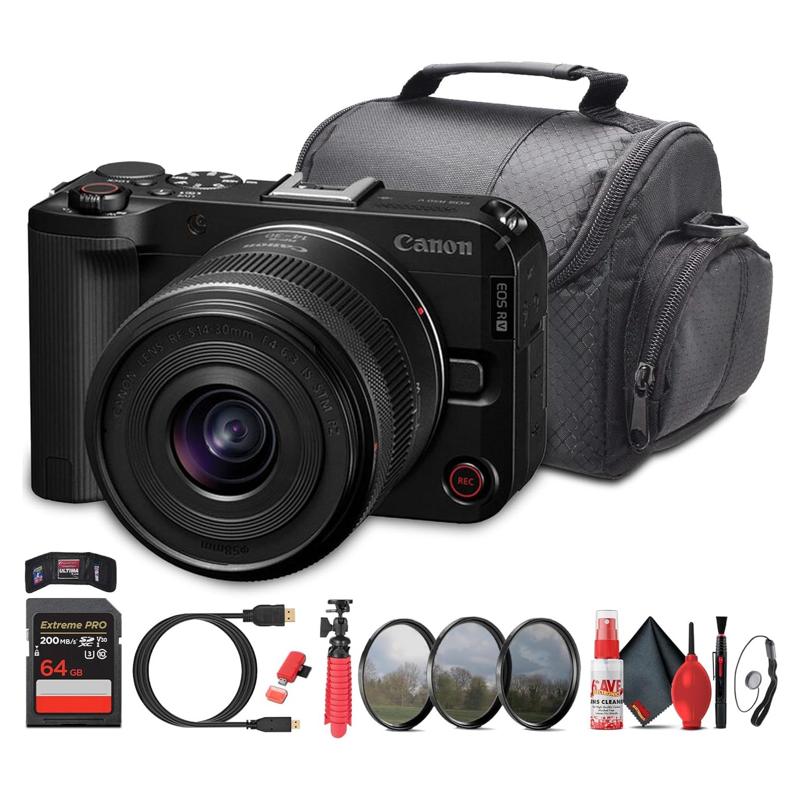 Cámara Canon EOS R50 V + Lente Zoom 14-30mm 24.2MP 4K