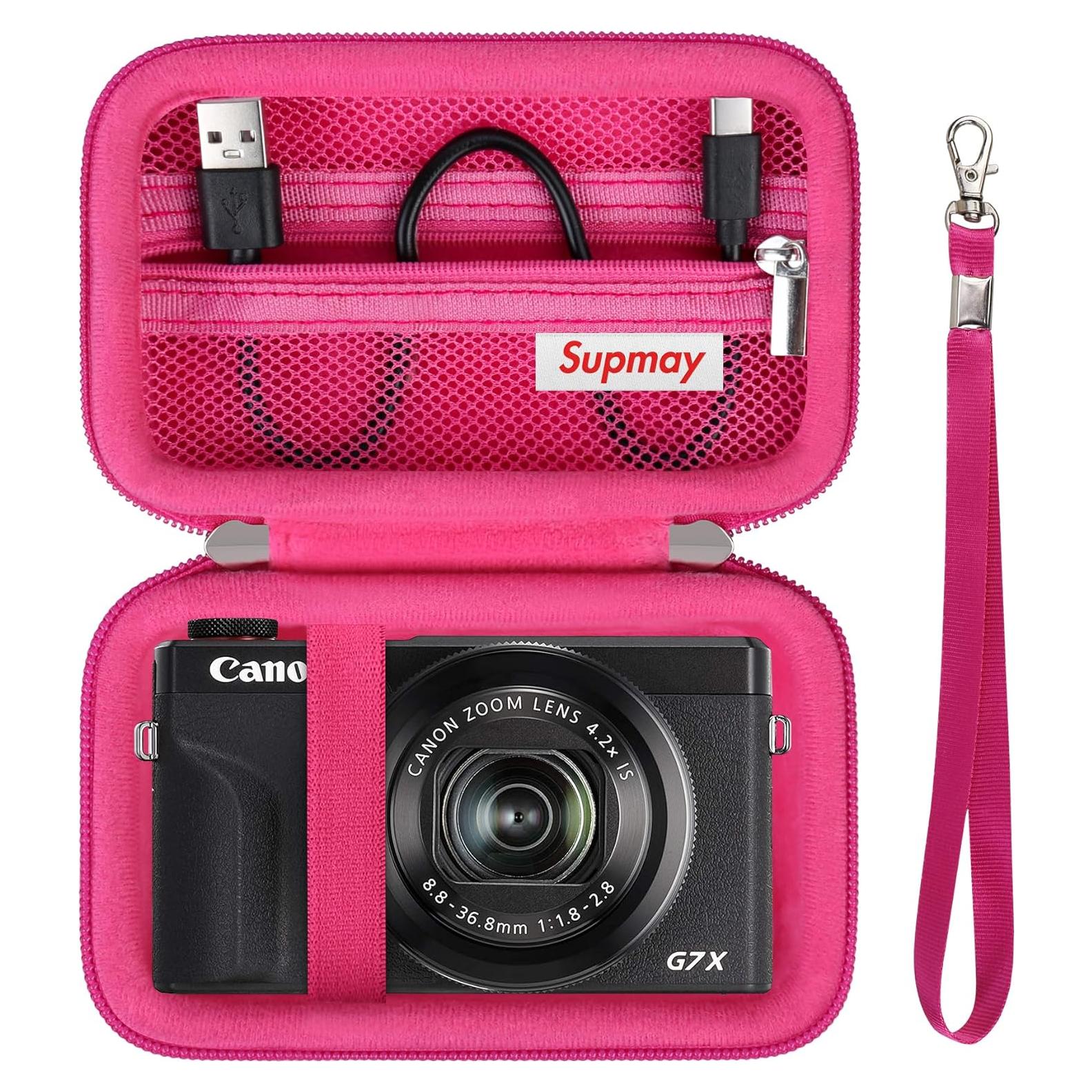 Funda para cámara Canon PowerShot G7 X Mark III II - Rojo Rosa