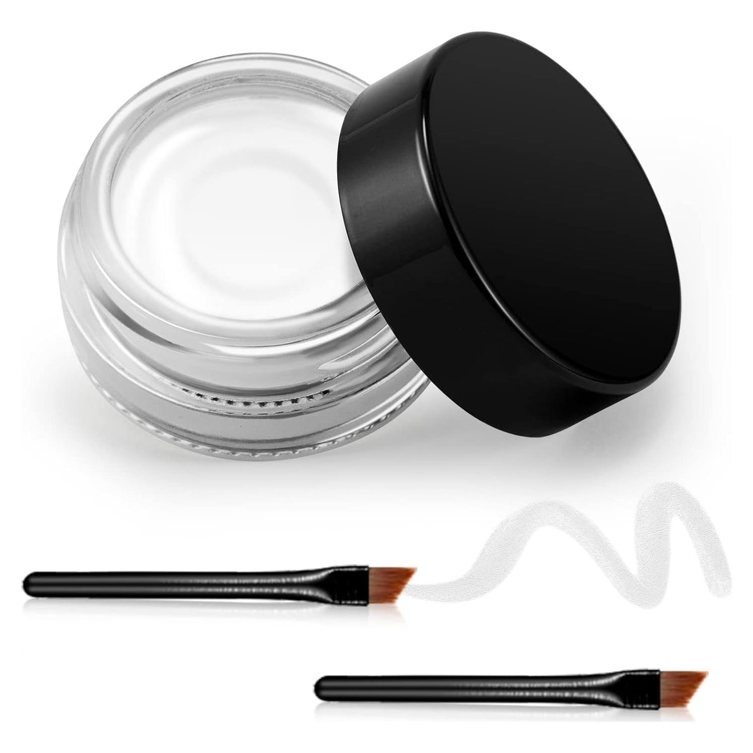 Lápiz de Ojos en Gel Erinde 04 Blanco Impermeable con Pinceles