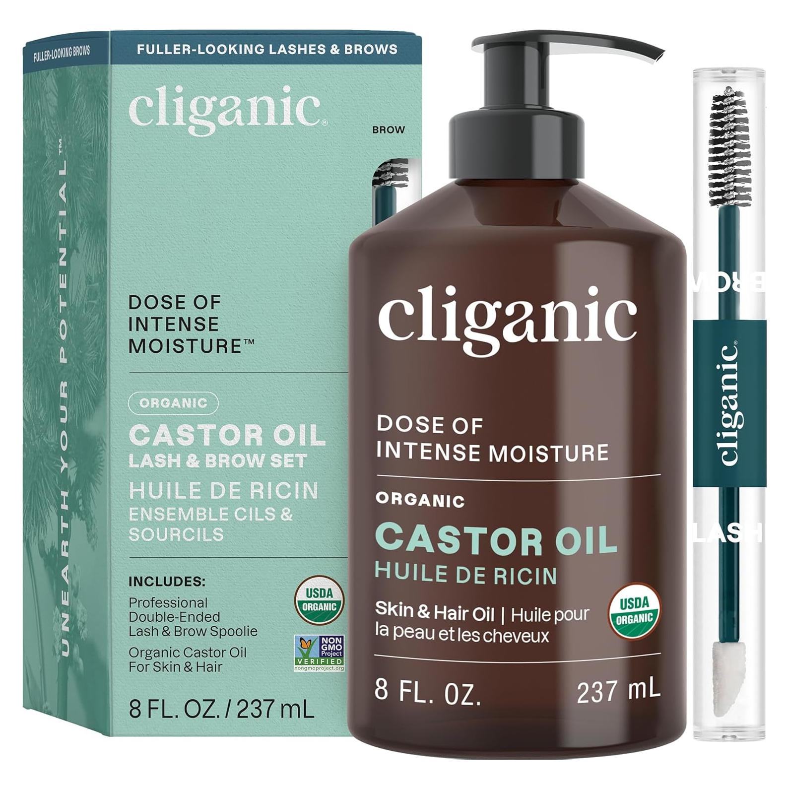 Aceite de Ricino Orgánico Cliganic 236.6ml - Puro y Natural