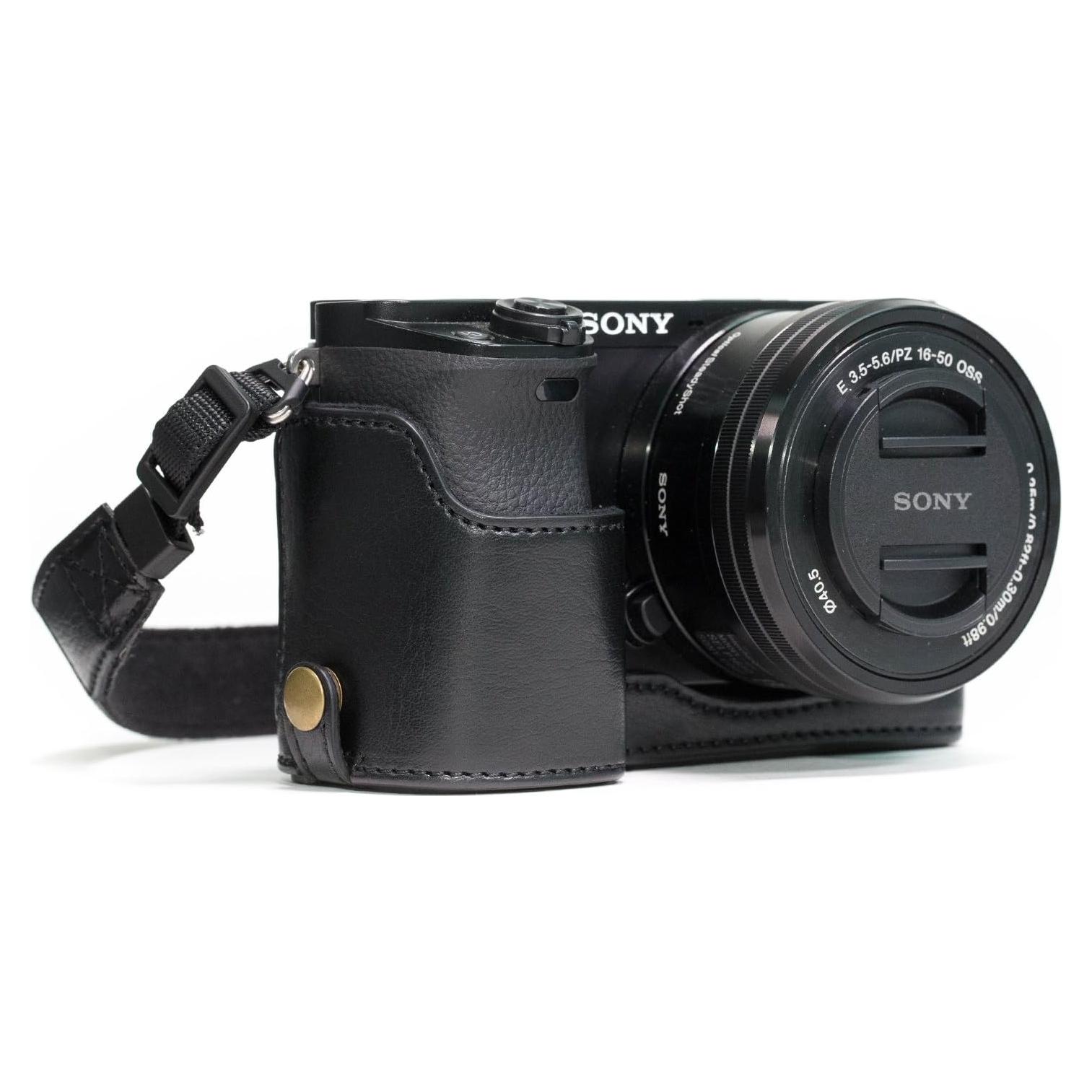 Funda de Cuero MegaGear Ever Ready para Sony Alpha A6300 A6000