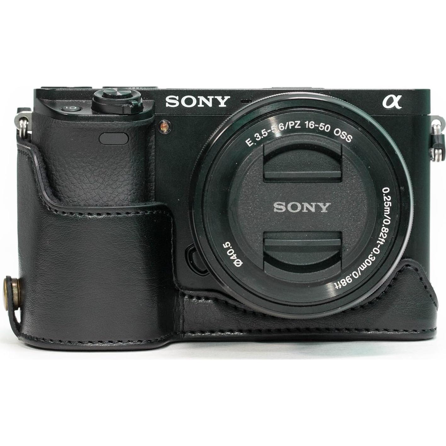 Funda de Cuero MegaGear Ever Ready para Sony Alpha A6300 A6000