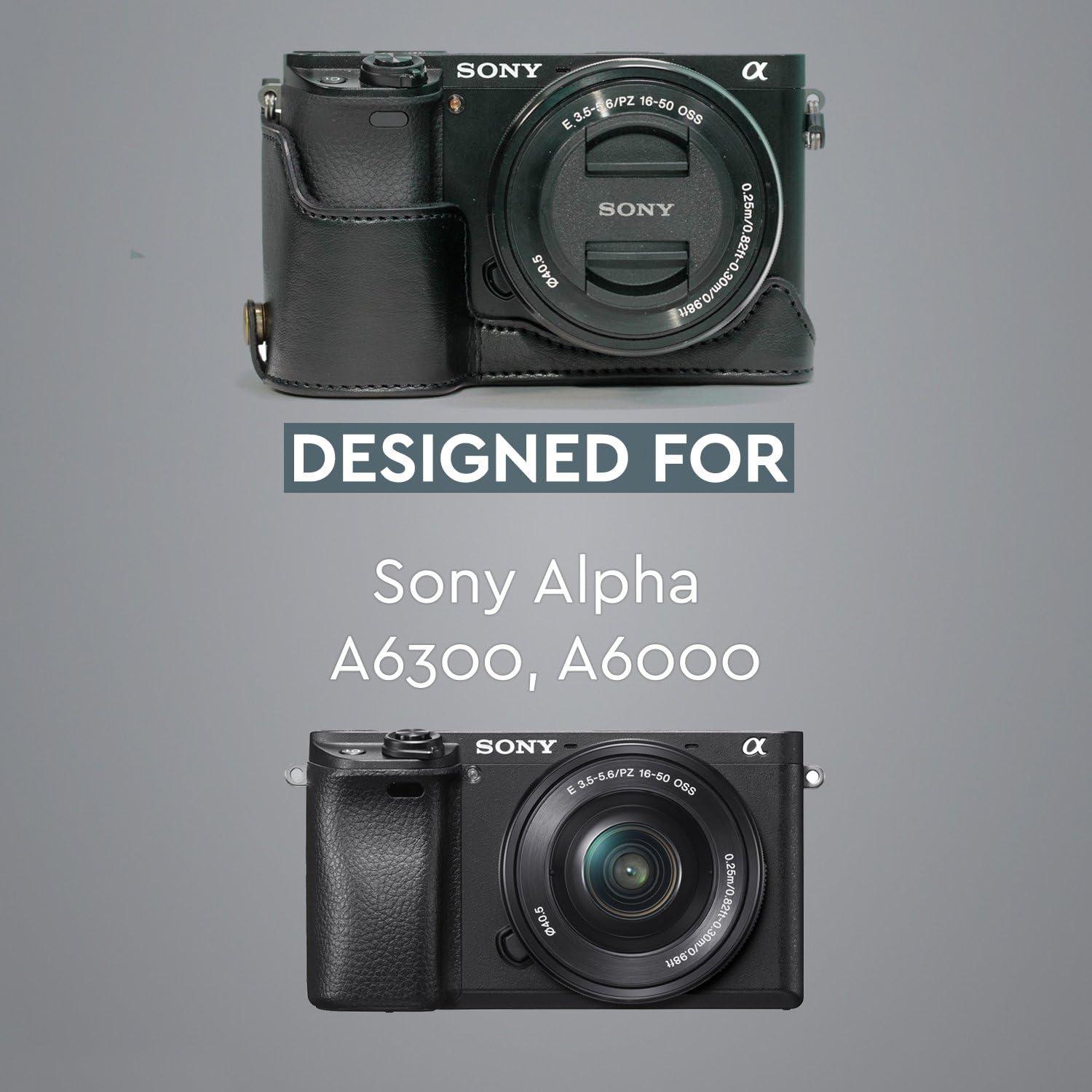 Funda de Cuero MegaGear Ever Ready para Sony Alpha A6300 A6000