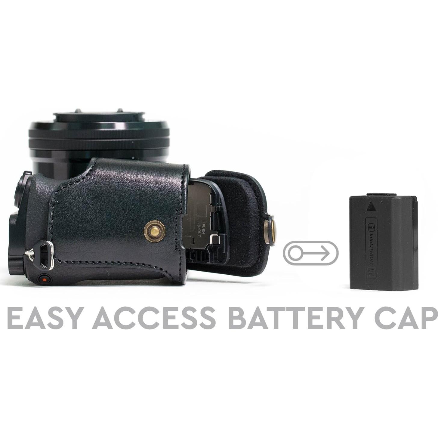 Funda de Cuero MegaGear Ever Ready para Sony Alpha A6300 A6000