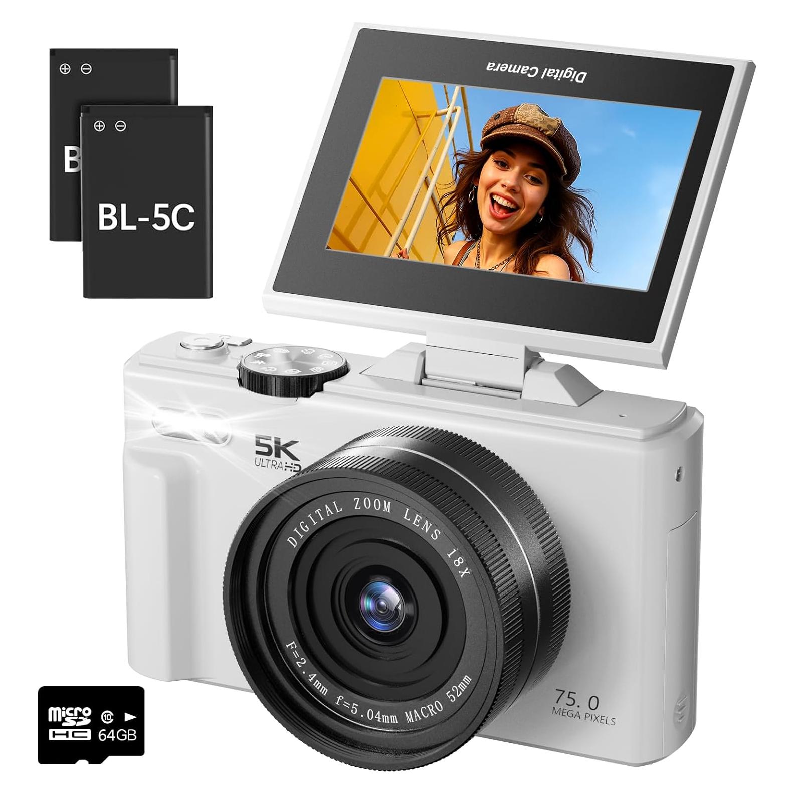 Cámara Digital IWOBAC WD08-5K 75MP 5K Autofoco 18X WiFi