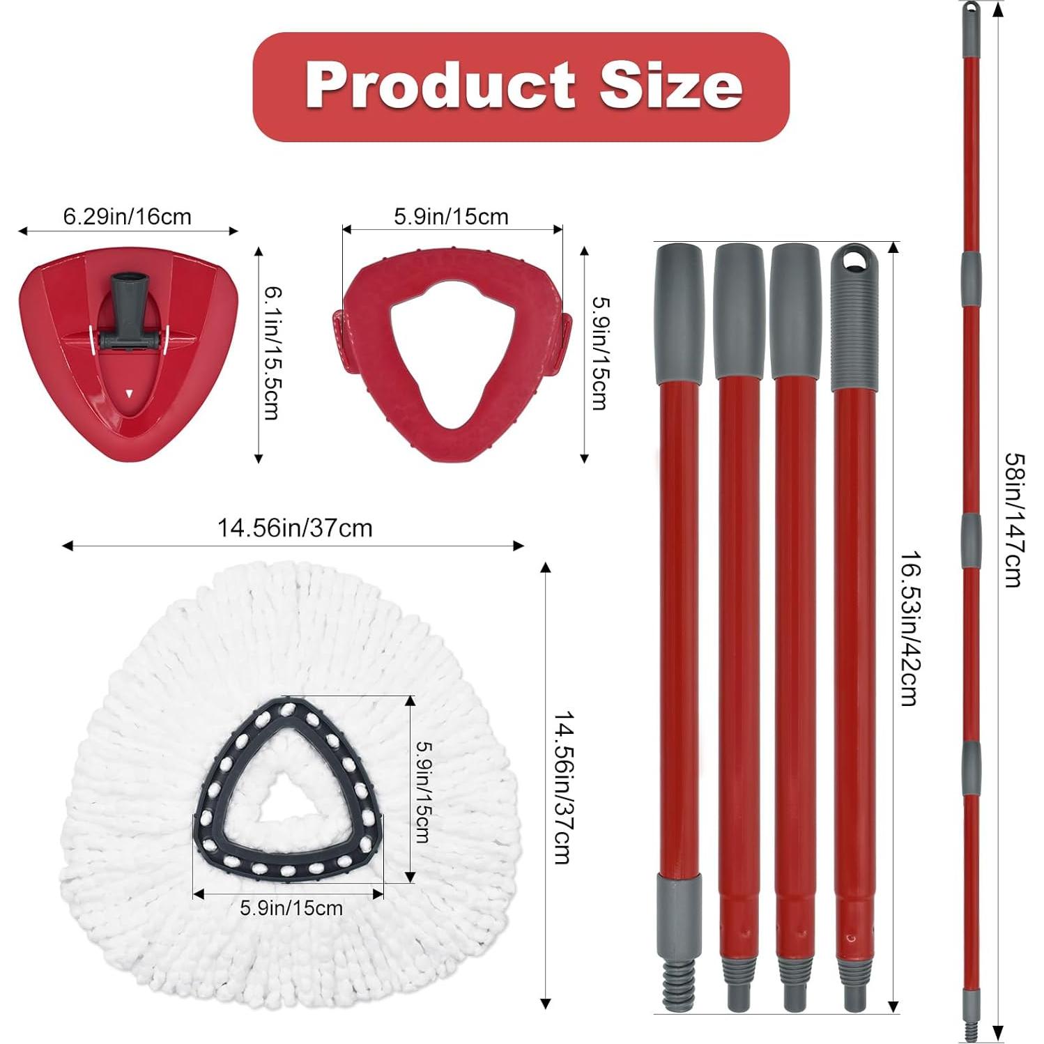 Reemplazo Mop Ocedar Yuunaie 4 Secciones 2 Cabezas Microfibra