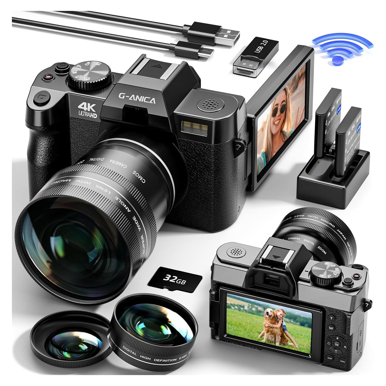 Cámara Digital G-Anica S100 4K 48MP Compacta para Vlogging