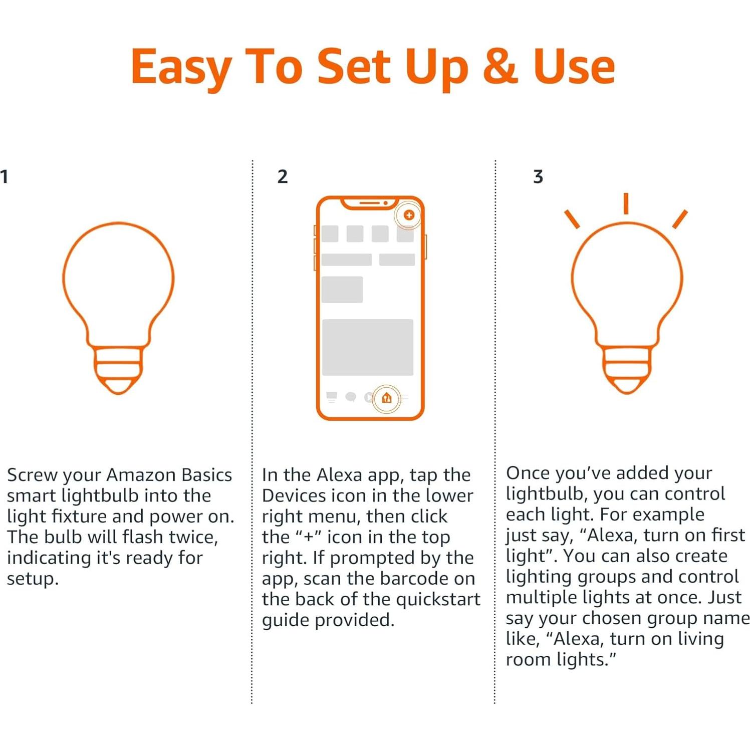 Echo Dot with Amazon Basics Smart Color Bulb