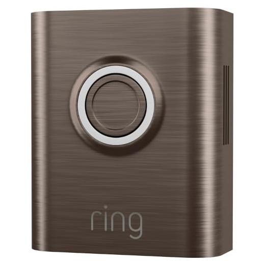 Ring Metallic Interchangeable Faceplate for Doorbells - Battery Doorbell Plus, Battery Doorbell Pro - Brushed Bronze