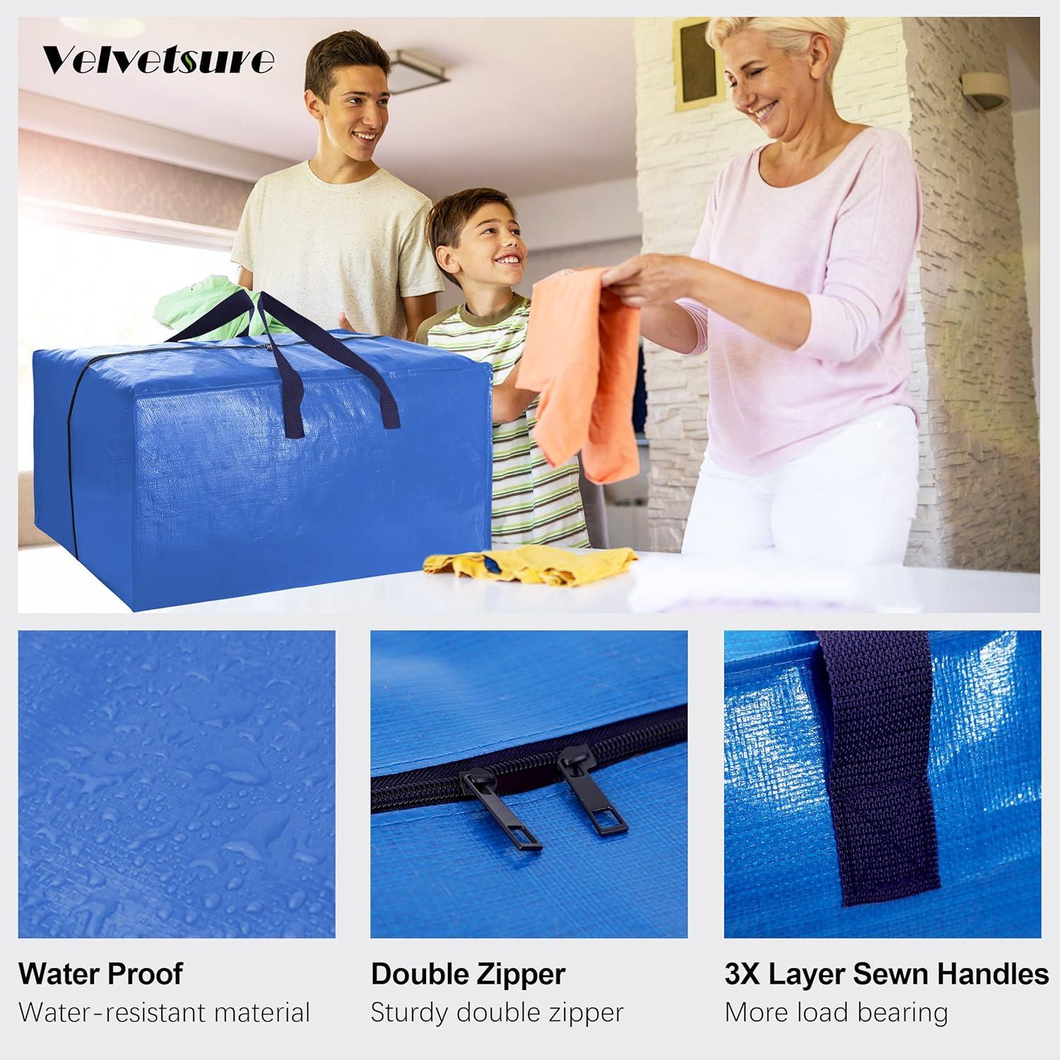 Bolsas de Mudanza VELVETSURE 6 Pzas Extra Grandes Multicolor