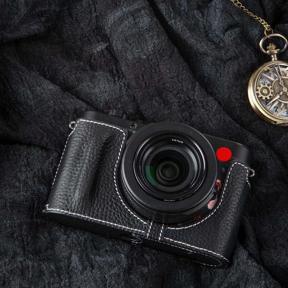 Funda de cámara de cuero vintage DBZZ para Leica D-Lux 8 - Negro