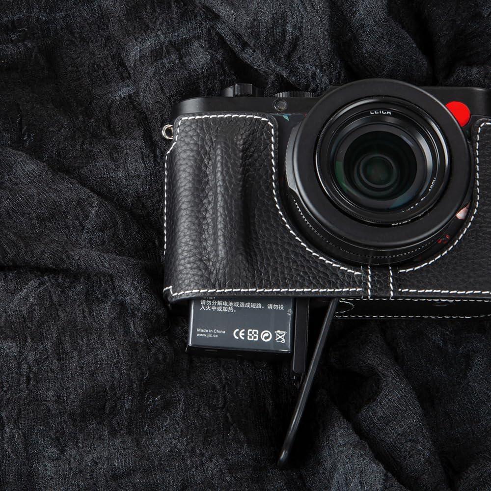 Funda de cámara de cuero vintage DBZZ para Leica D-Lux 8 - Negro