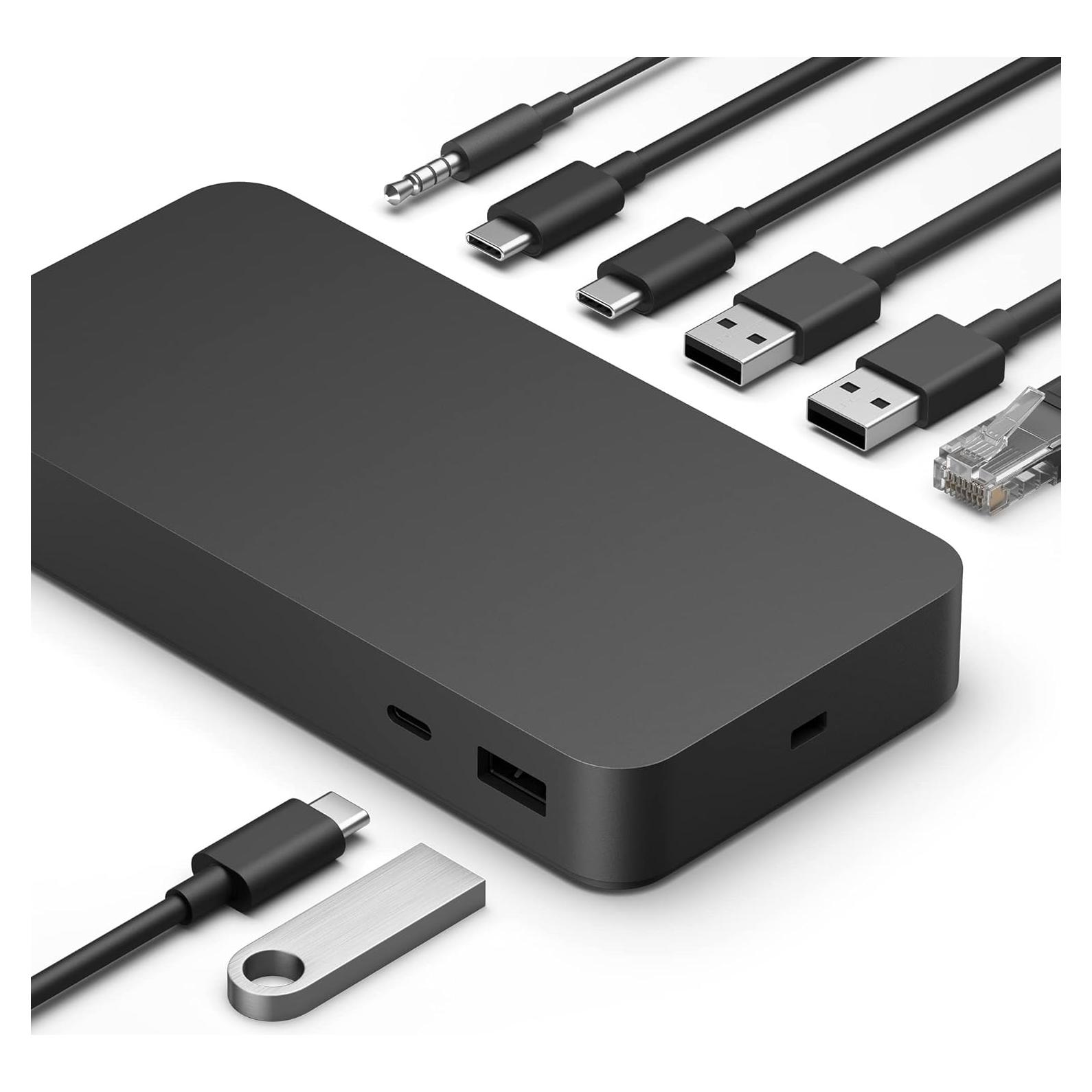 Dock Thunderbolt 4 Microsoft Surface - Estación Acoplamiento 2 Monitores 4K