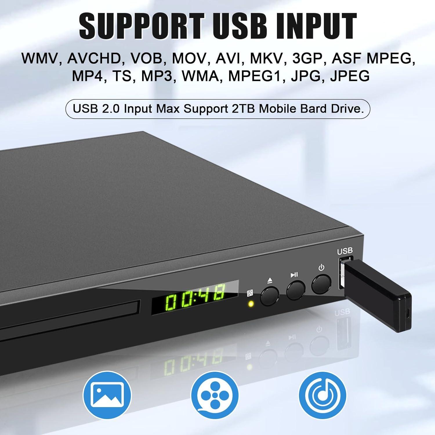 Reproductor Blu-ray JOVELL HD 1080P, Reg. A, HDMI, USB