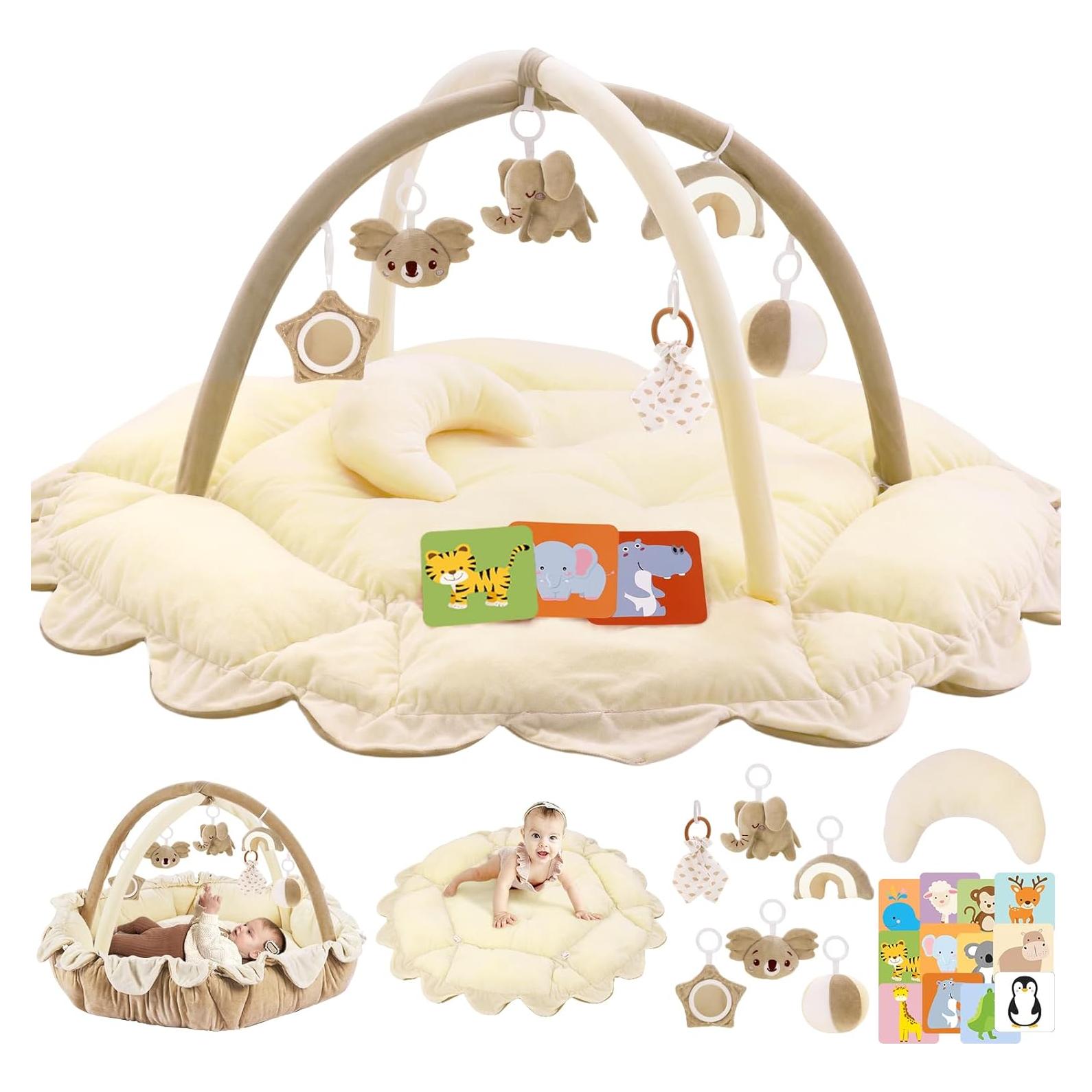 Gimnasio de Juego 5 en 1 Foryoomi Crema para Bebés