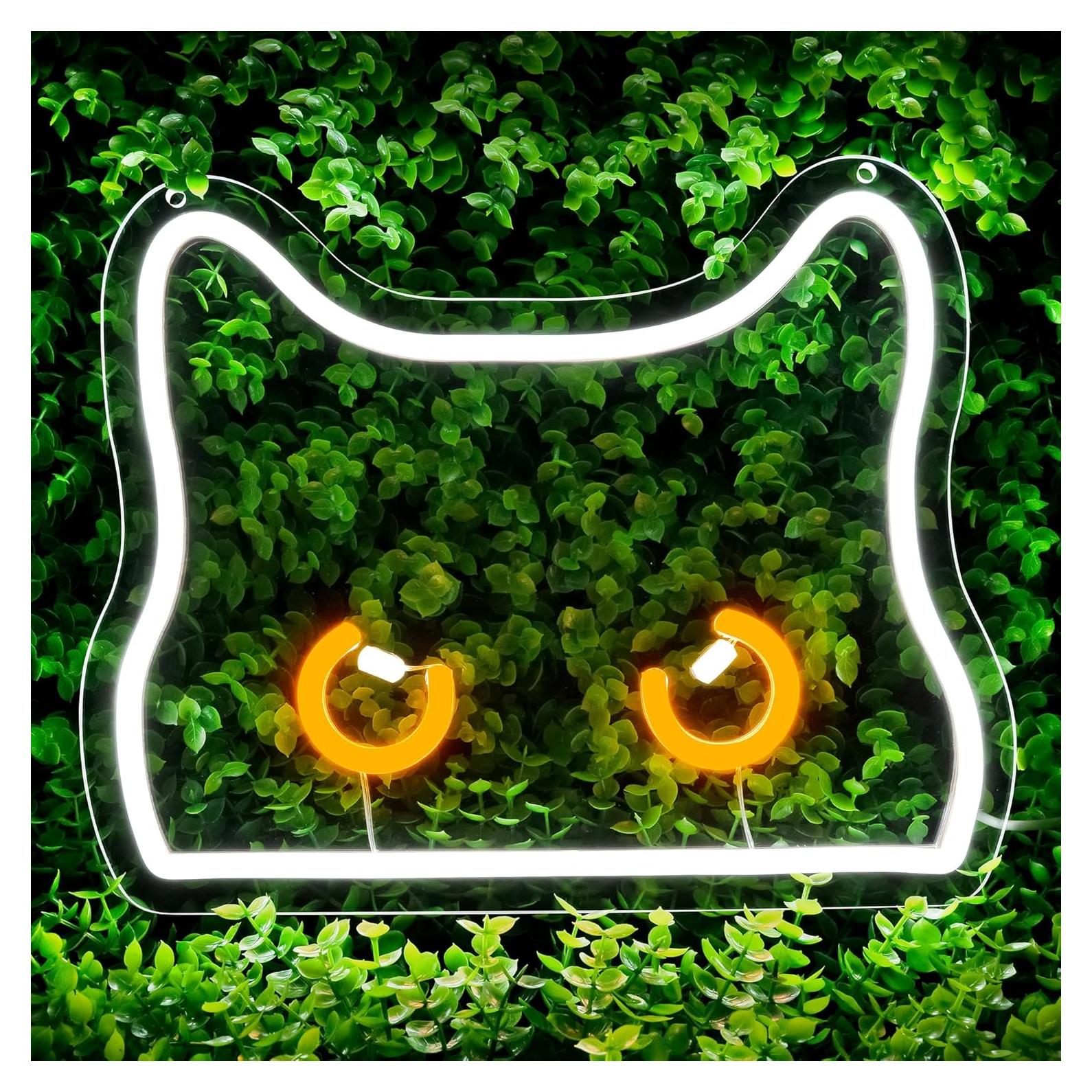 Cartel de Neón Gato Lcneond LED 30x24.3 cm Decoración