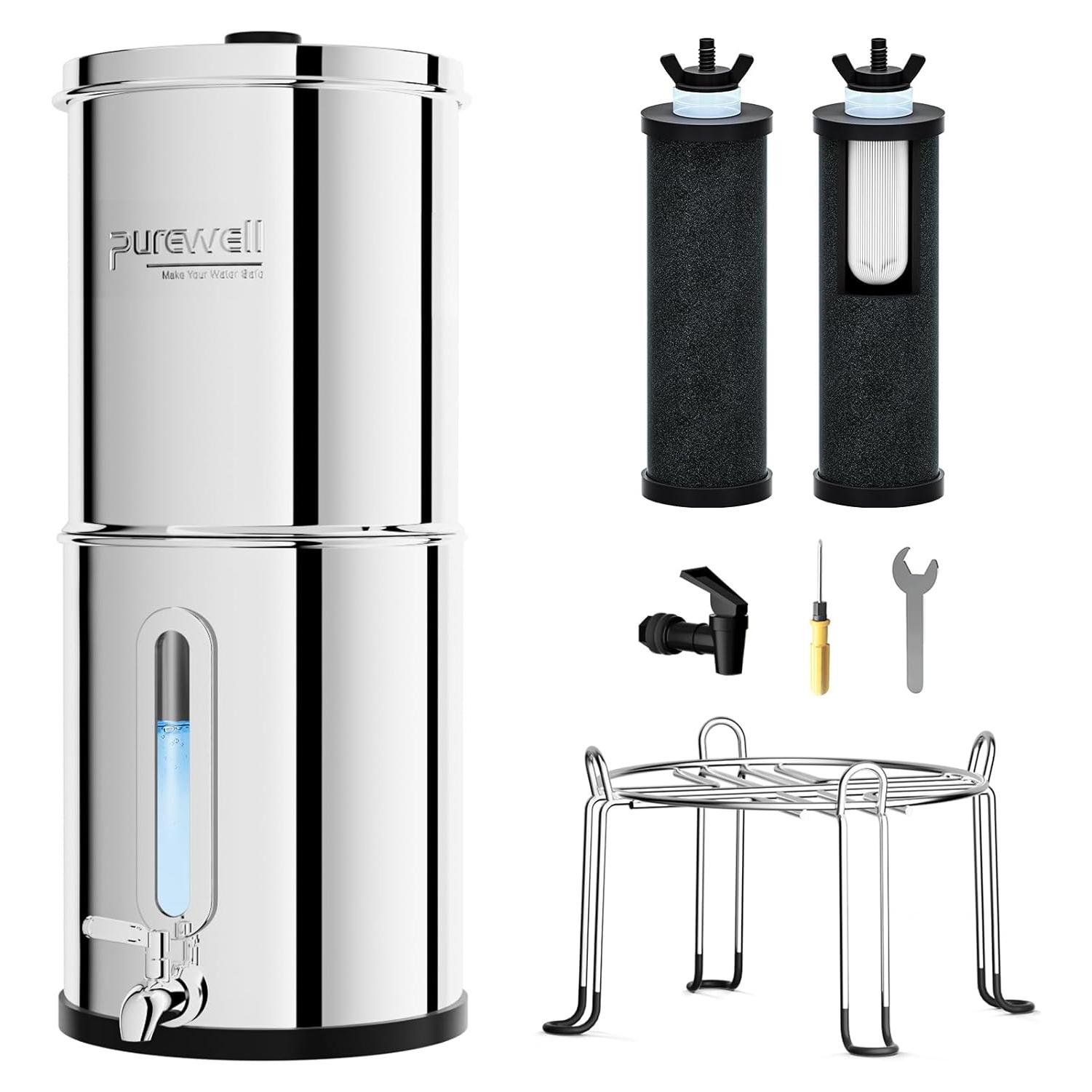 Filtro de Agua Purewell 2.25G Acero Inoxidable 3 Etapas