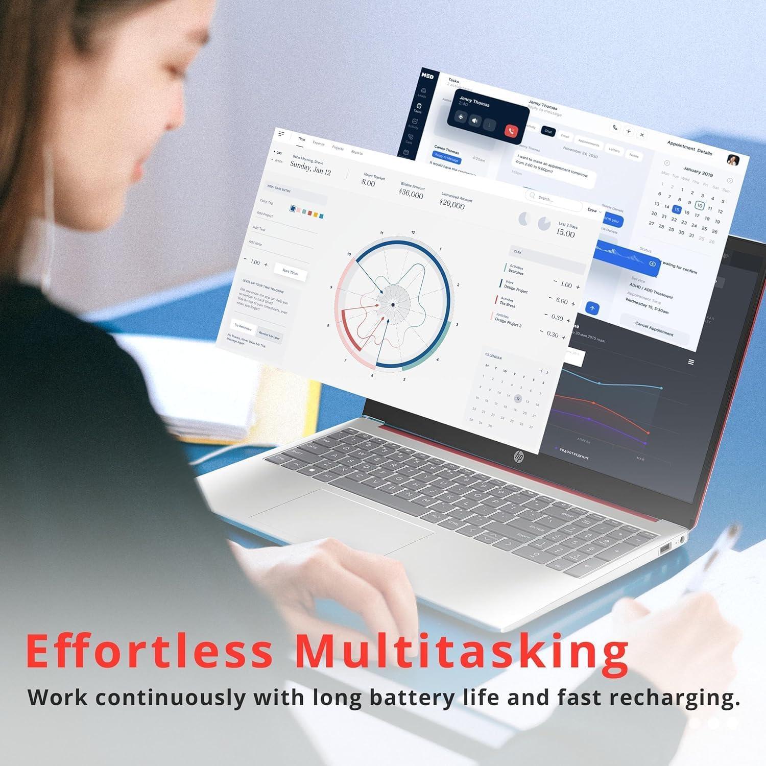 Laptop HP 15.6" HD, Intel Pentium N200, 16GB RAM, 128GB SSD, Rojo