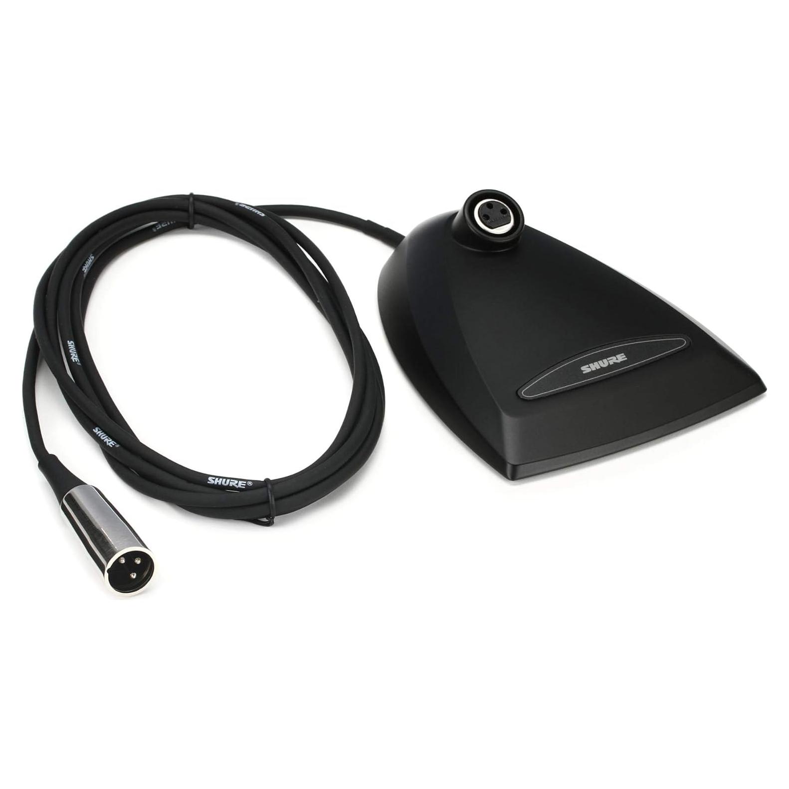 Base de micrófono Shure A412B con conector XLR - Negro