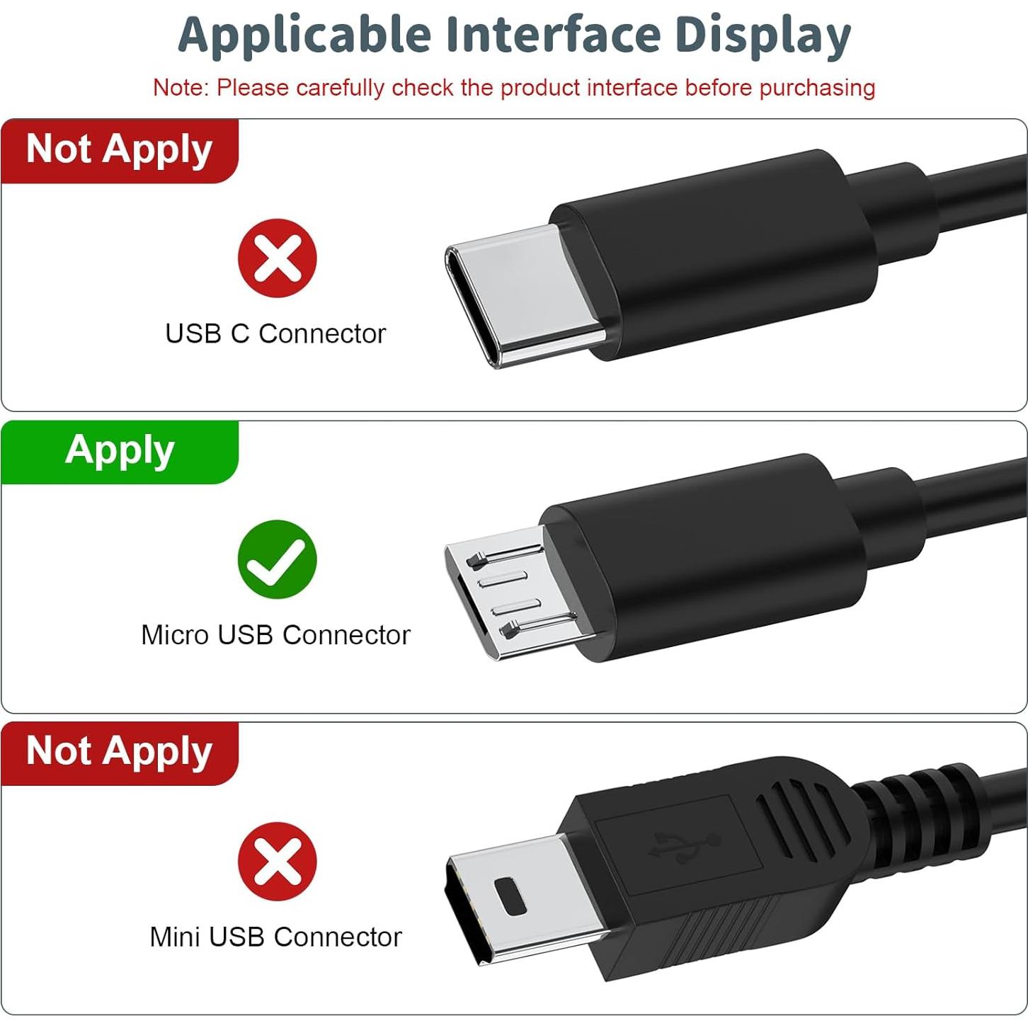Cable Micro USB 1.52m Lusgawer para Micrófonos Blue Yeti