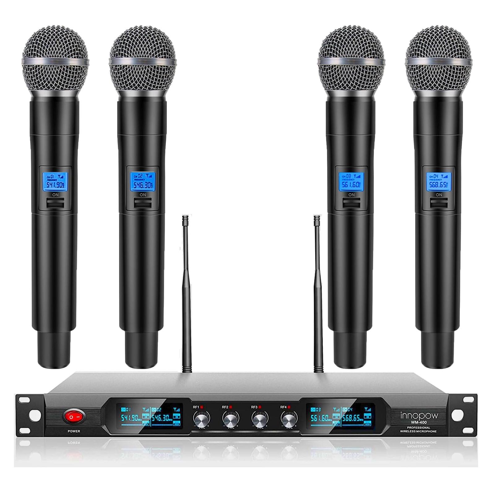 Sistema de micrófono inalámbrico 4 canales Innopow WM-400