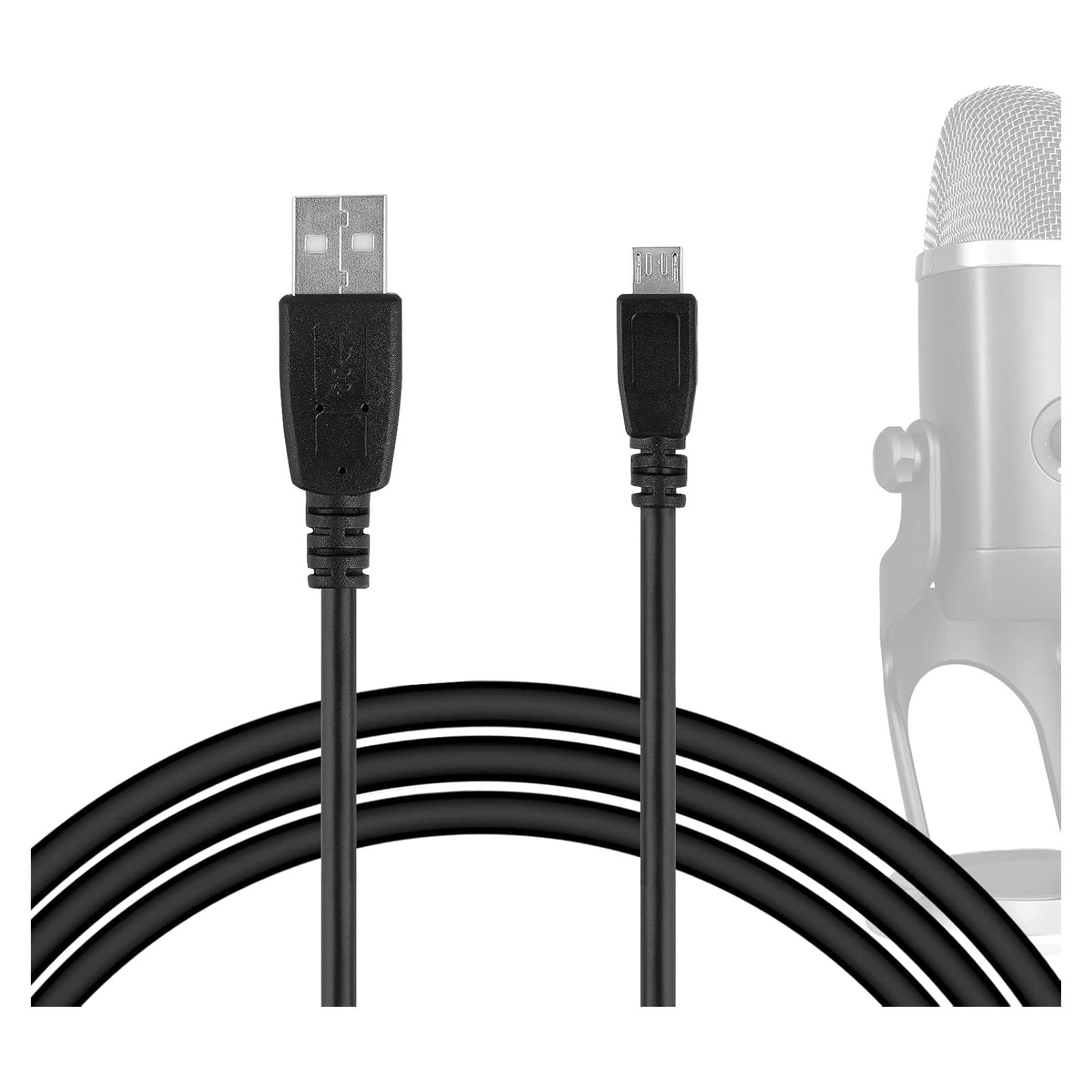 Cable de Micrófono USB a Micro USB Geekria 2.8m para Blue Yeti