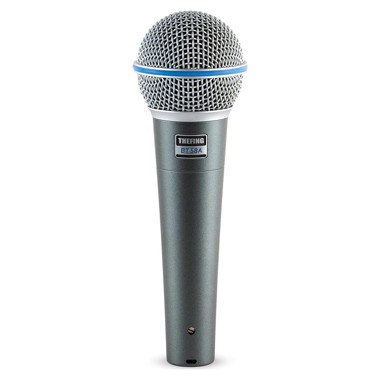 Micrófono Vocal Dinámico Supercardioide THEFING BT 58A con Cable XLR 4.88m