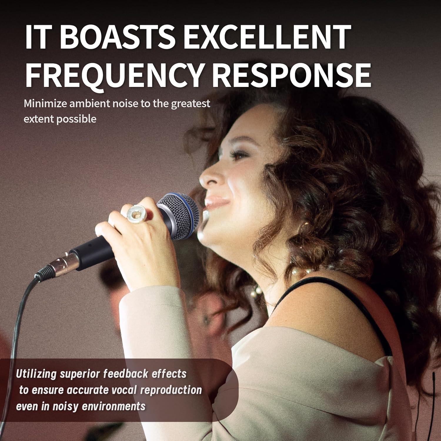 Micrófono Vocal Dinámico Supercardioide THEFING BT 58A con Cable XLR 4.88m