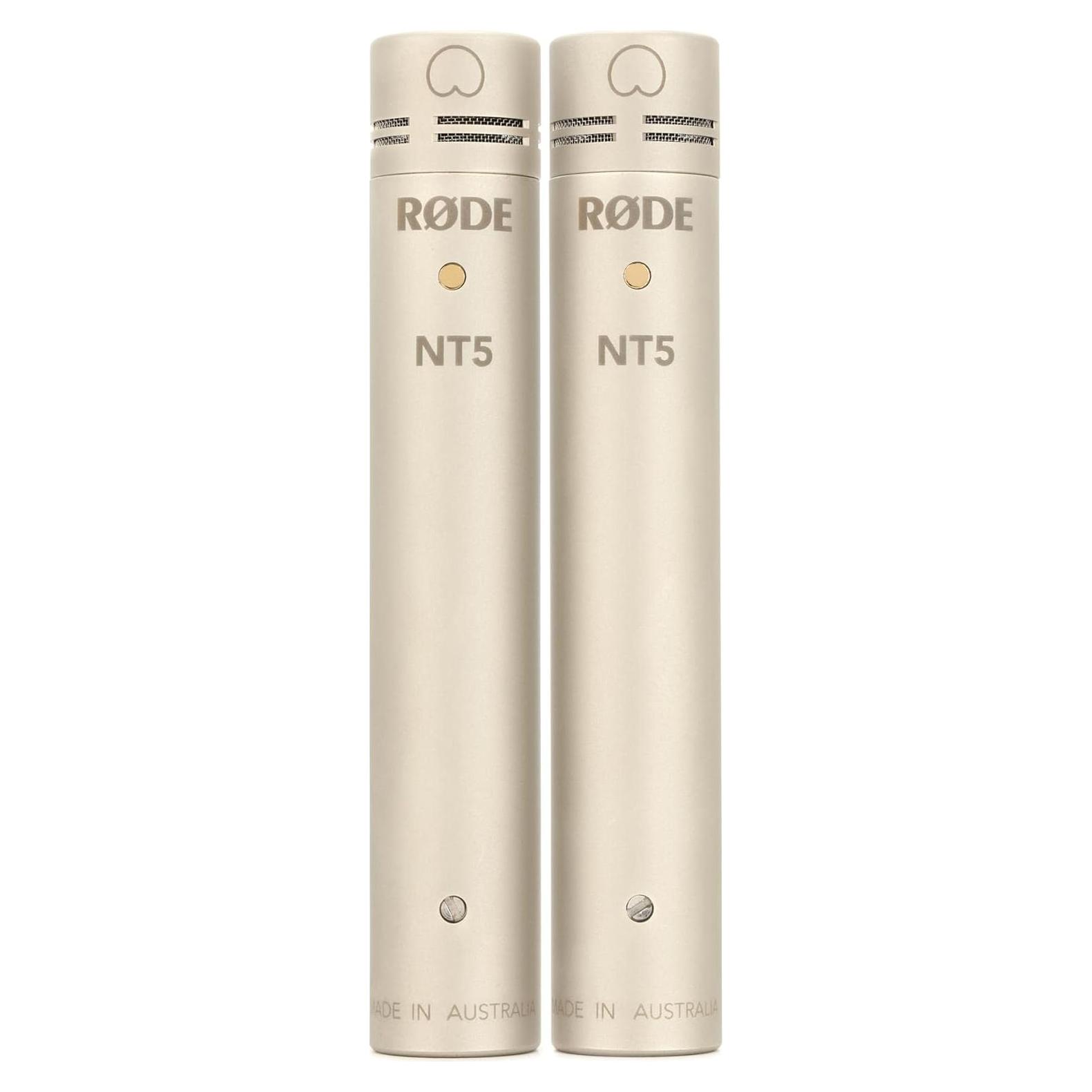 Par de Micrófonos de Condensador Rode NT5 Plata