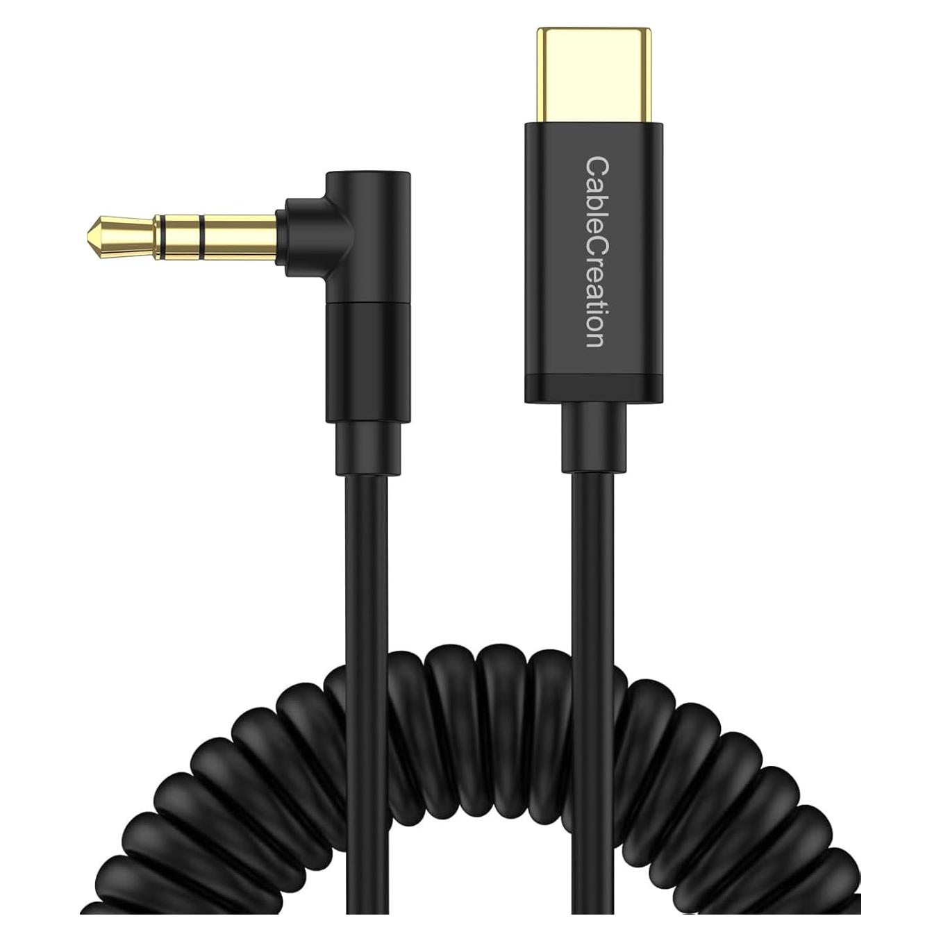 Cable de Micrófono 3.5mm a USB-C CableCreation 0.20-0.48m