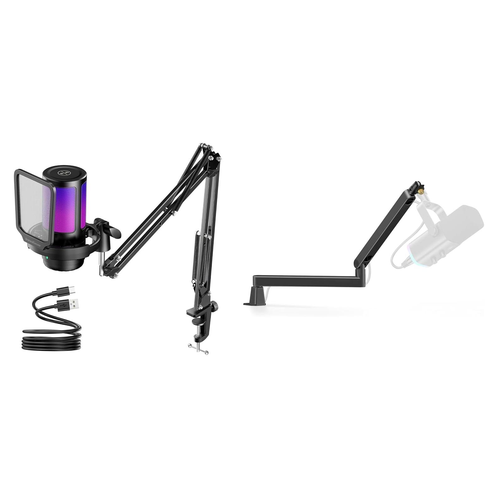 Micrófono USB InnoGear Gaming con Soporte Ajustable y Cancelación de Ruido