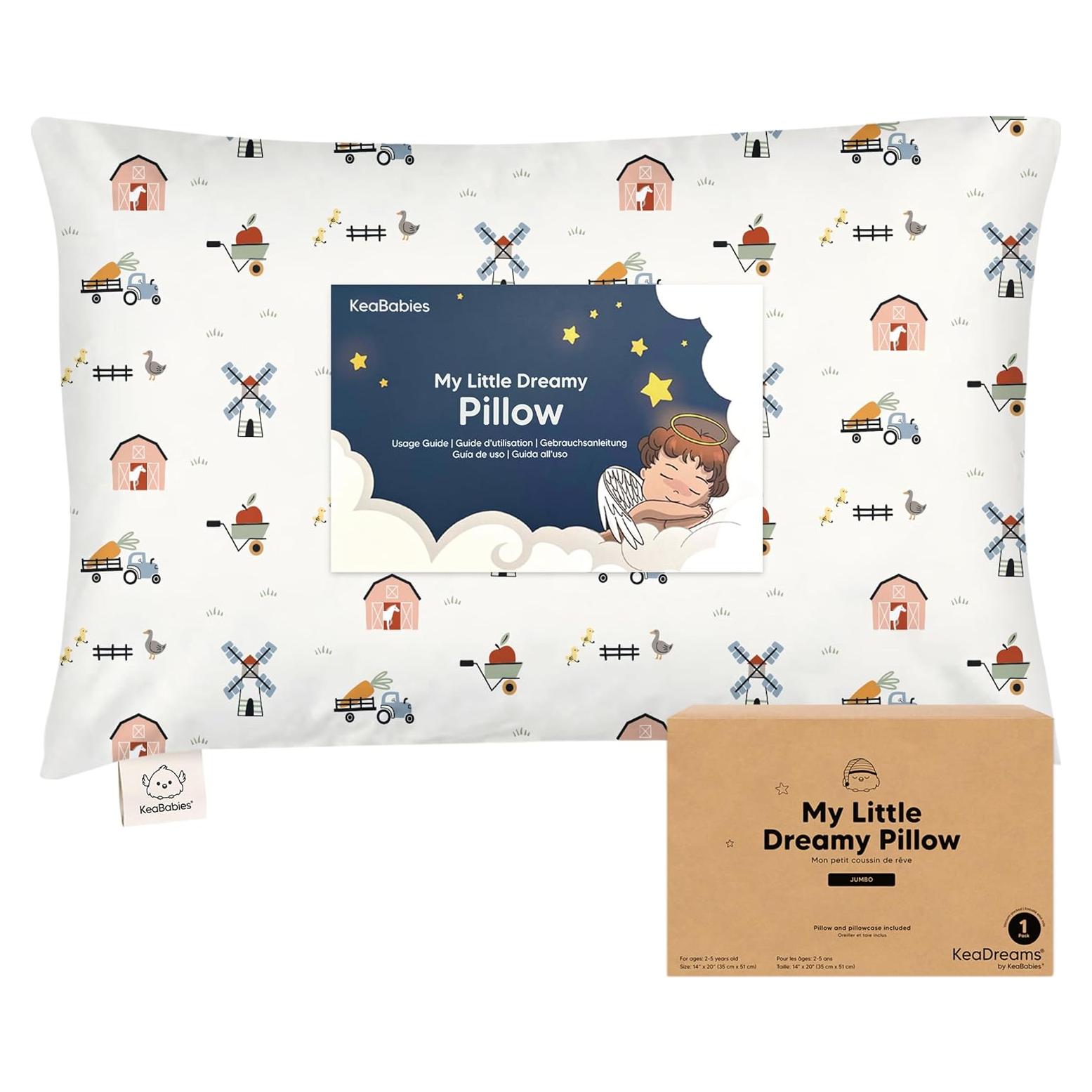 Almohada Jumbo para Niños KeaBabies - Algodón Orgánico 35.5x50.8 cm