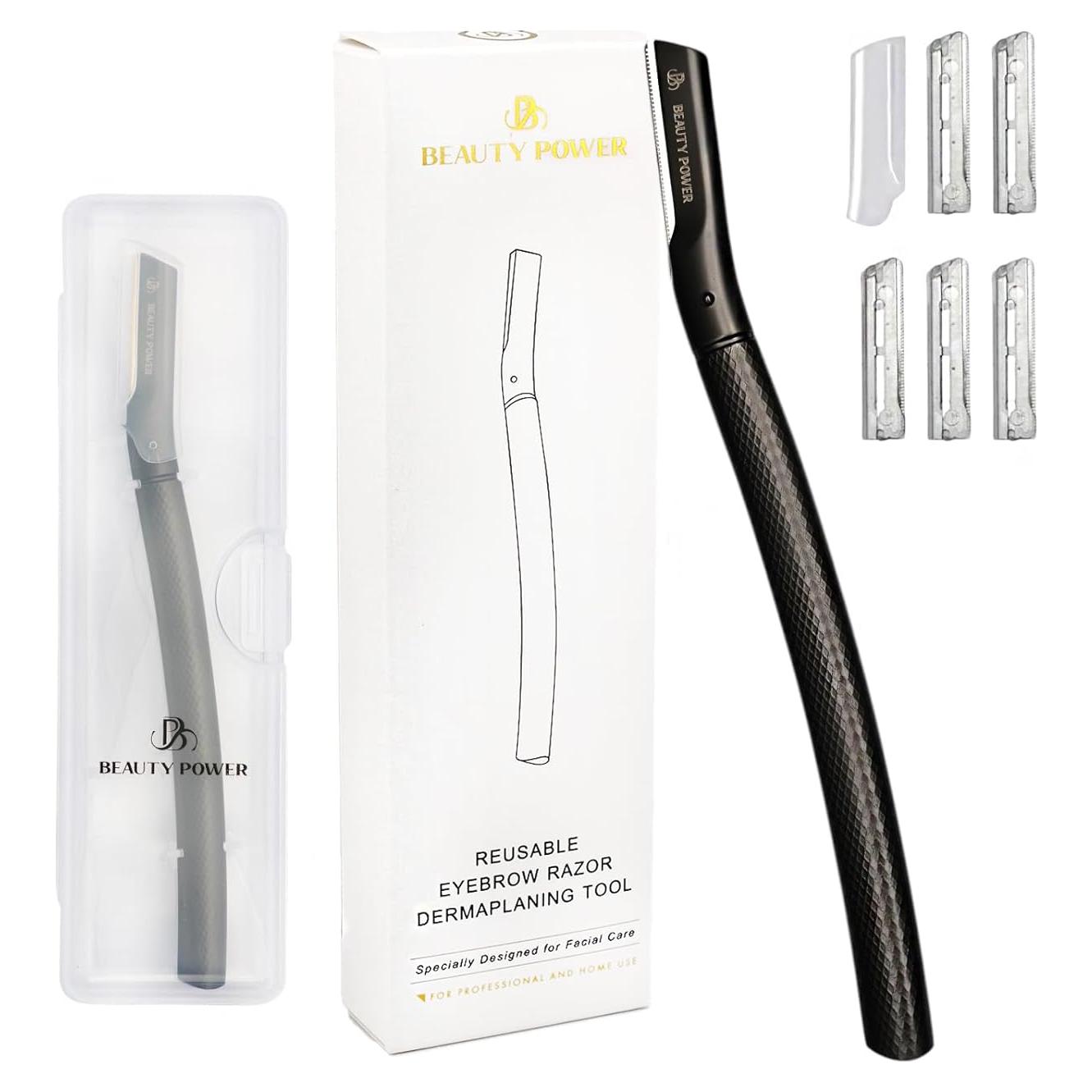 Rasuradora de Cejas Beauty Power con 6 Cuchillas y Estuche