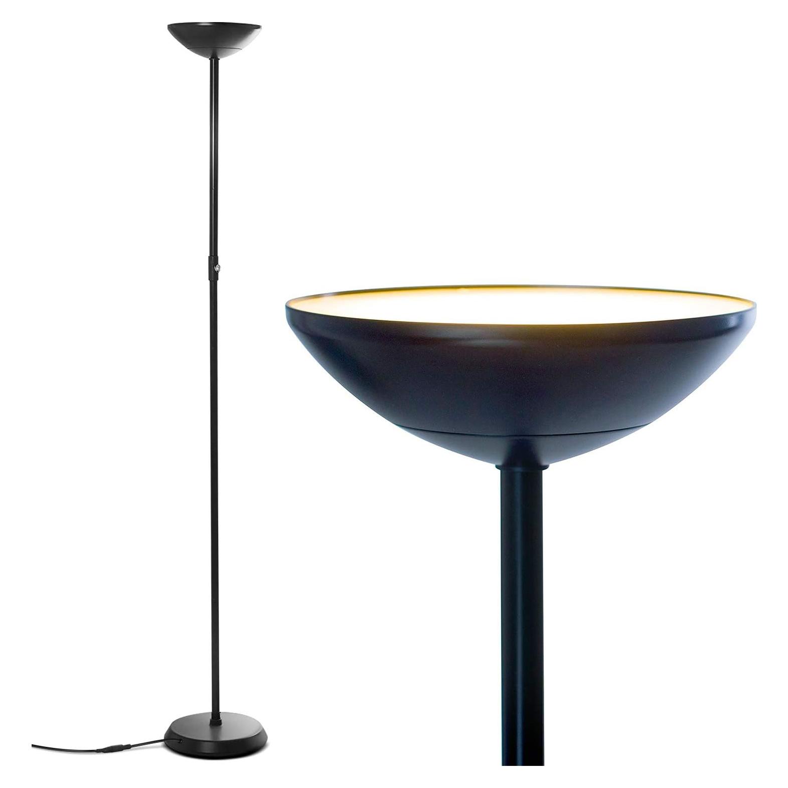 Lámpara de pie LED Brightech SkyLite, regulable 24W, negra