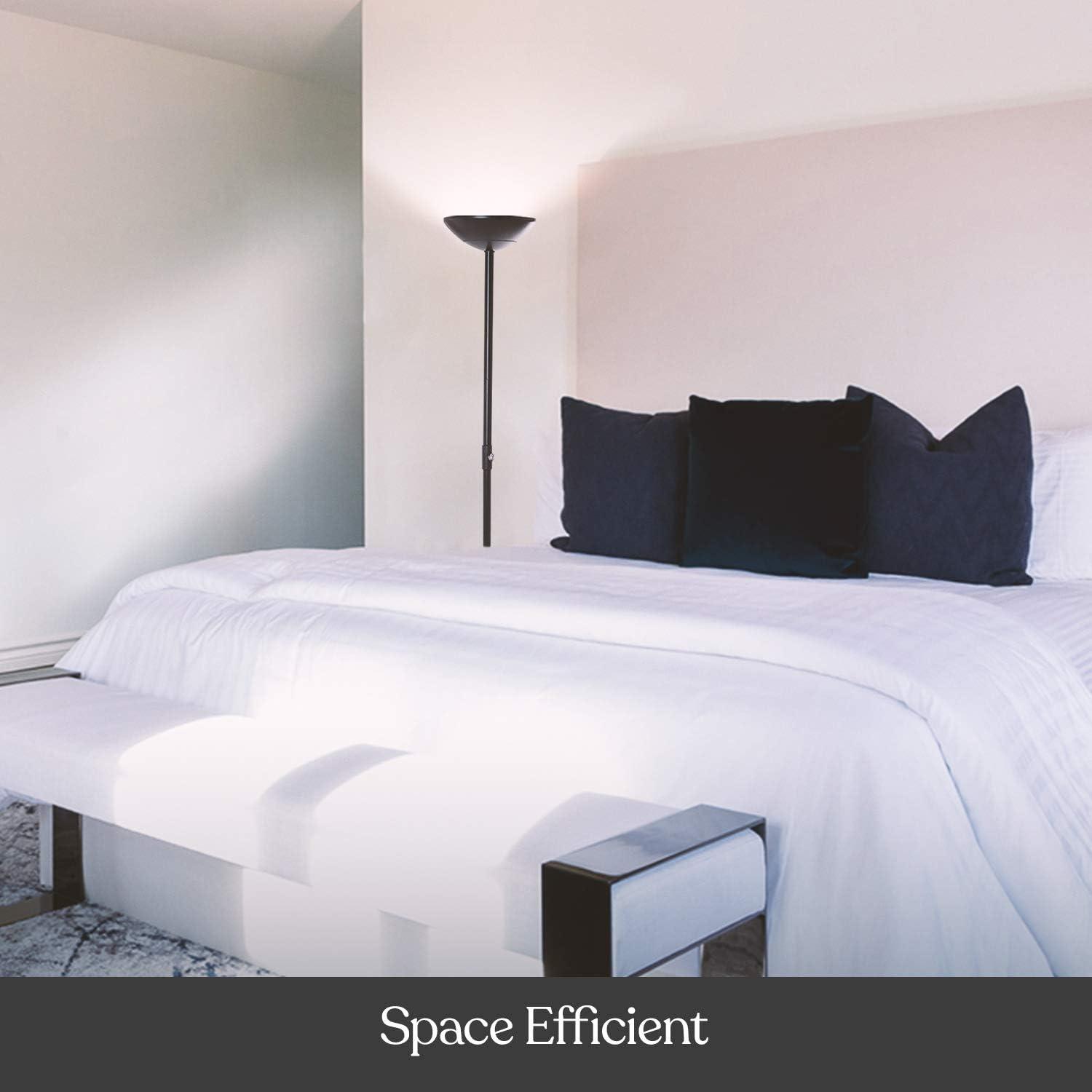 Lámpara de pie LED Brightech SkyLite, regulable 24W, negra