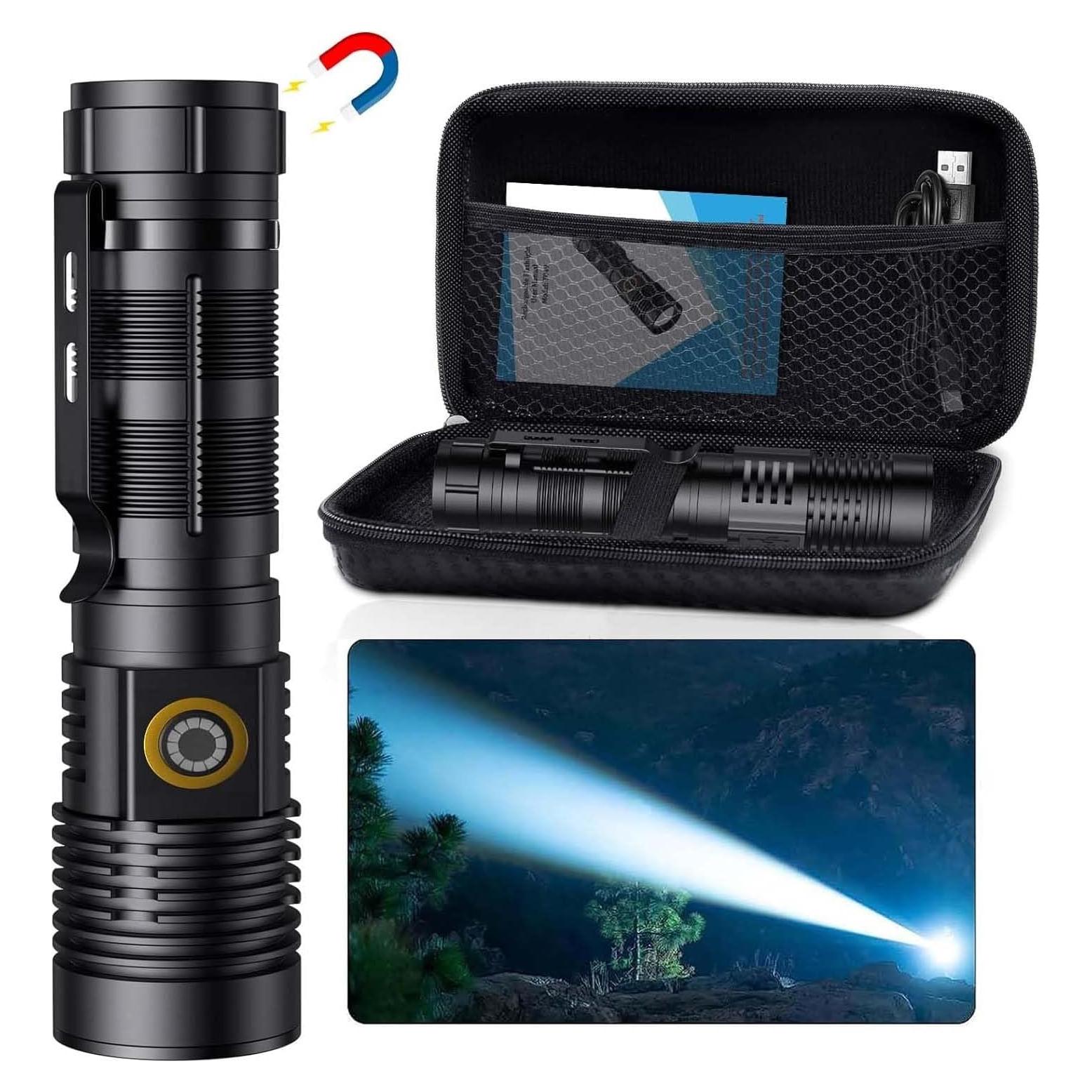 Linterna Táctica LED Hoxida K2301 Recargable USB 1500m