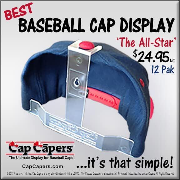 Soporte de Gorras de Béisbol Cap Capers - Montaje en Pared, 12 Unidades