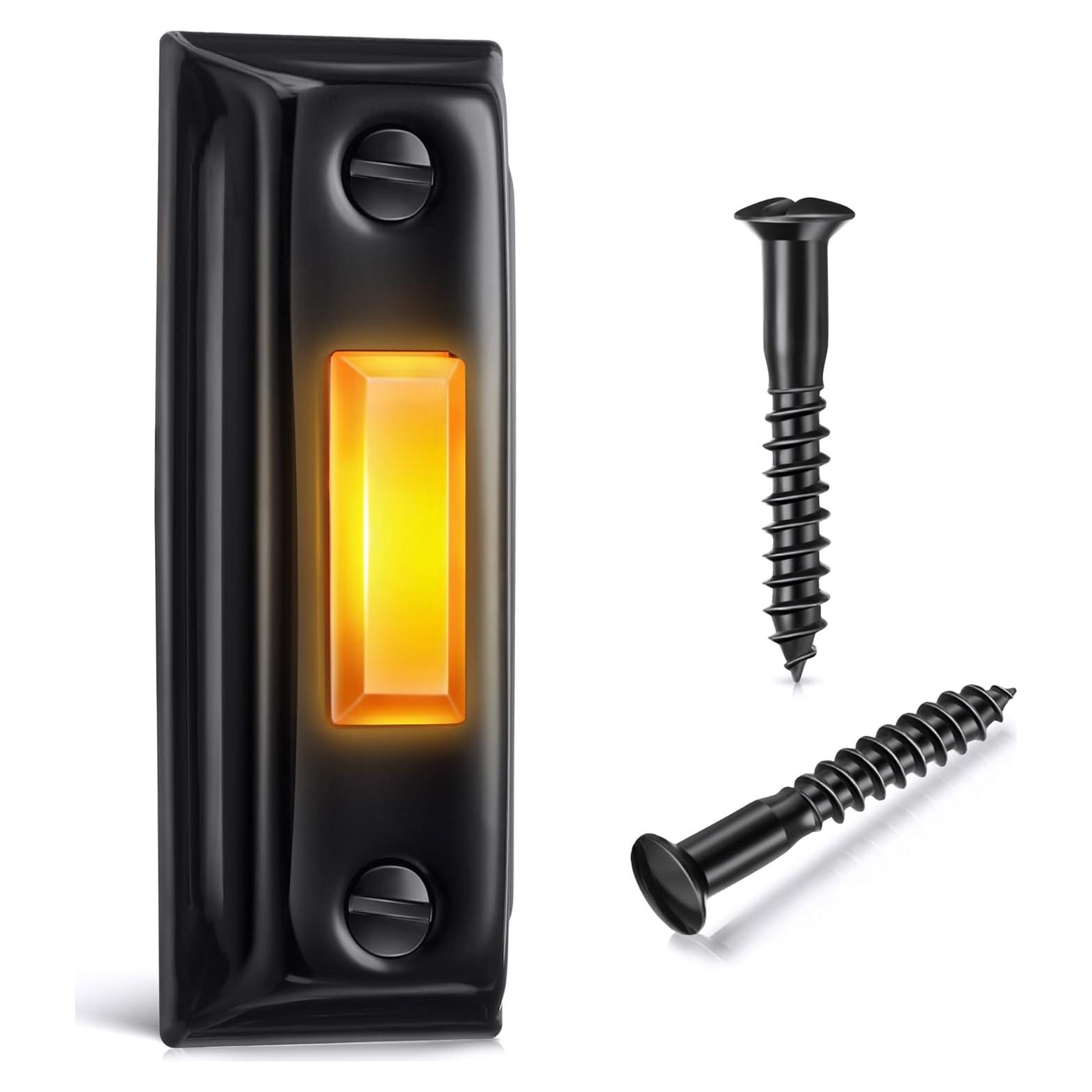 Botón de timbre metálico Dreyoo con luz LED - Negro