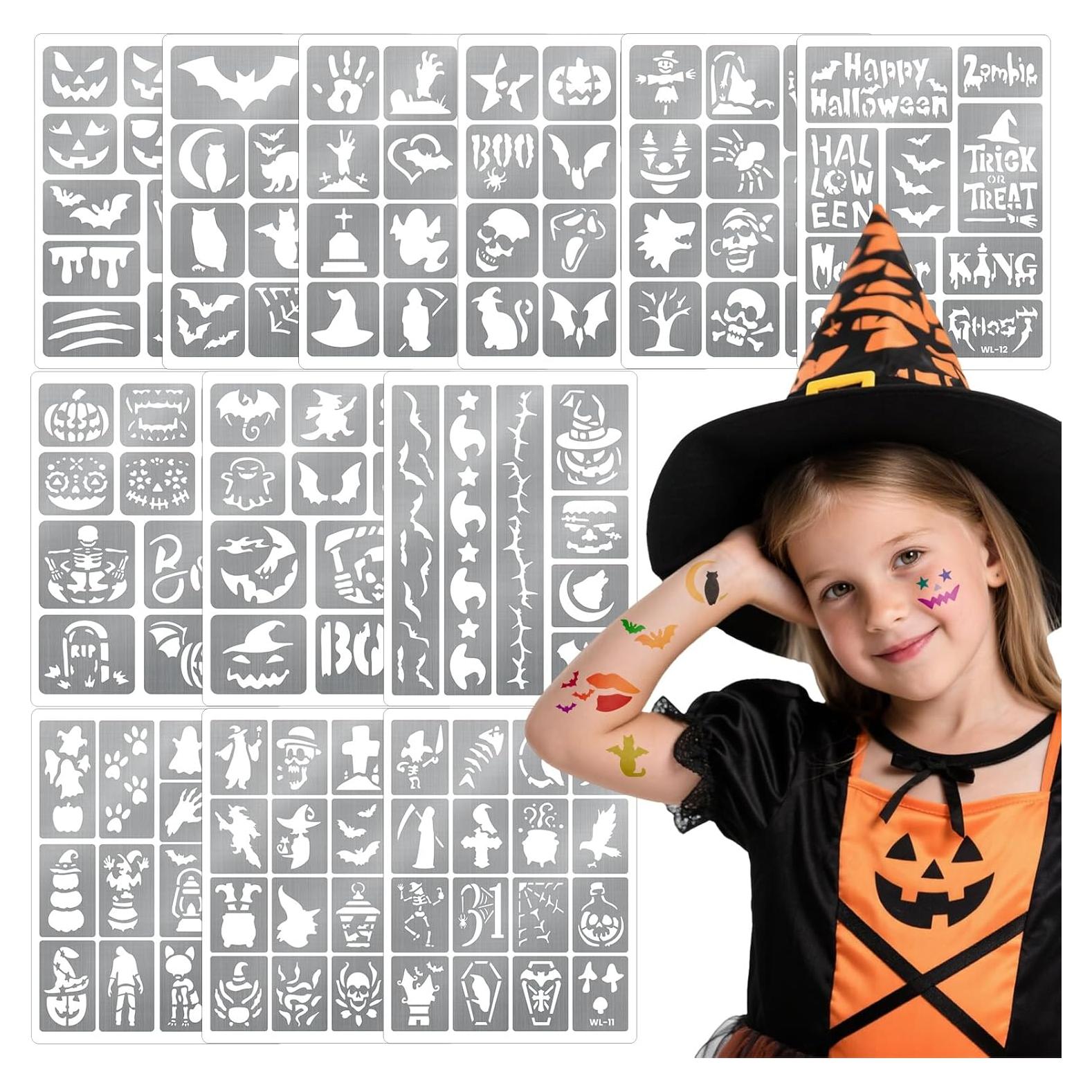 135 Plantillas Tatuajes Temporales Halloween Metuu - Reutilizables