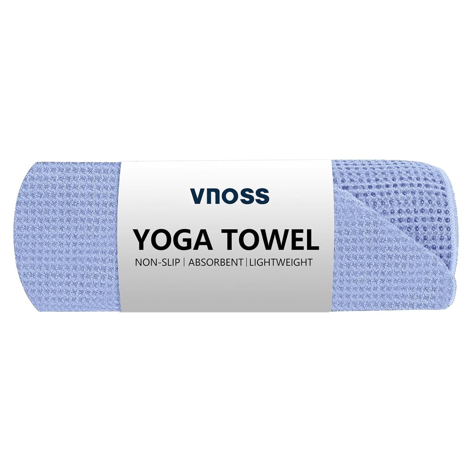 Toalla de Yoga Antideslizante Vnoss 183x63cm Azul Microfibra